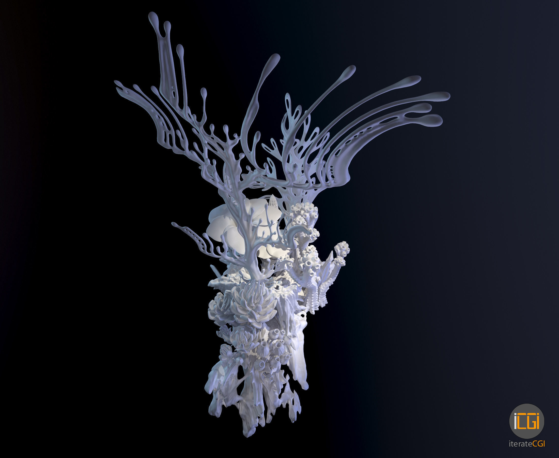 Alien plant collection 3D print model_9