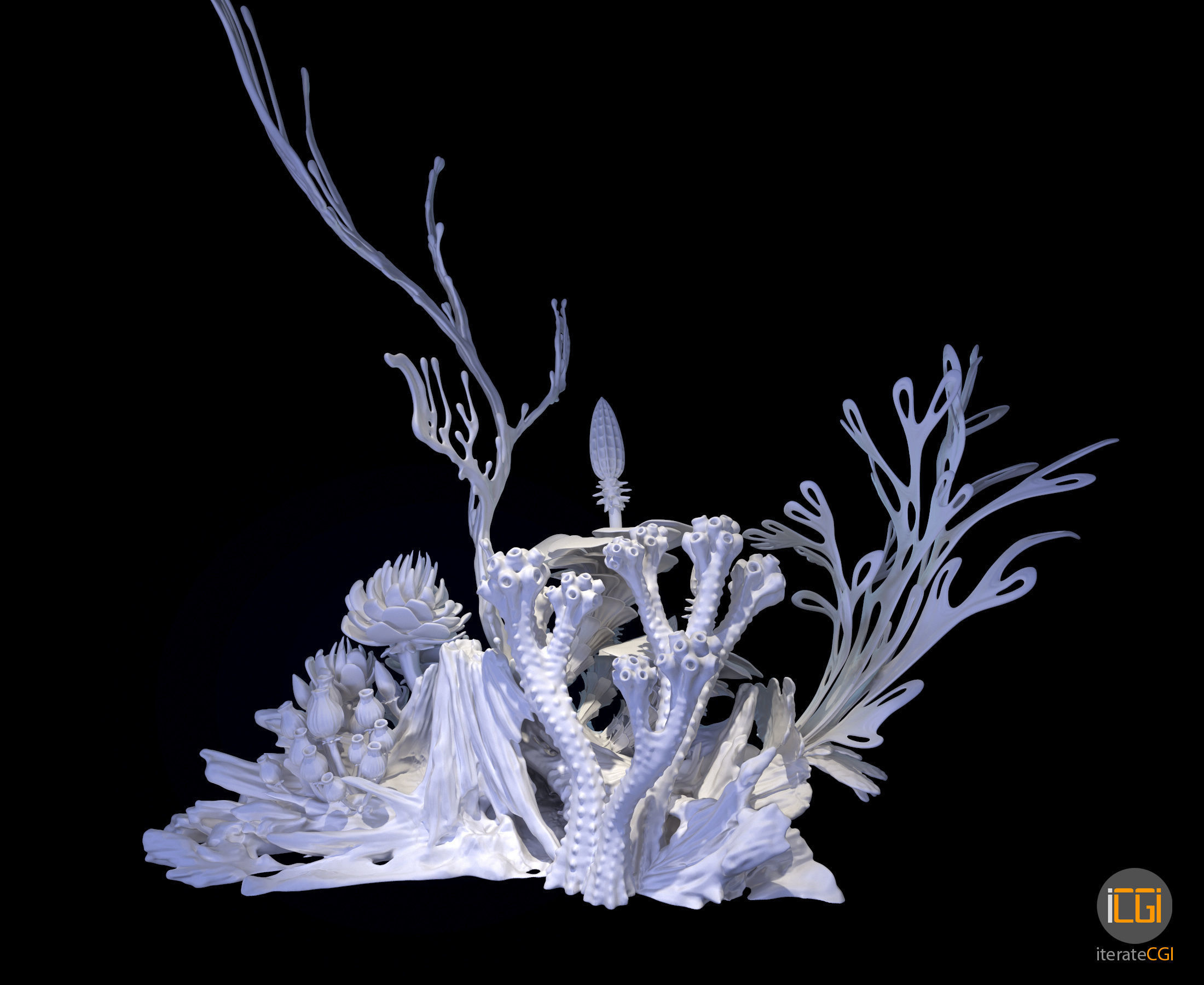 Alien plant collection 3D print model_4