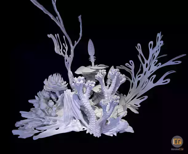 Alien plant collection 3D print model