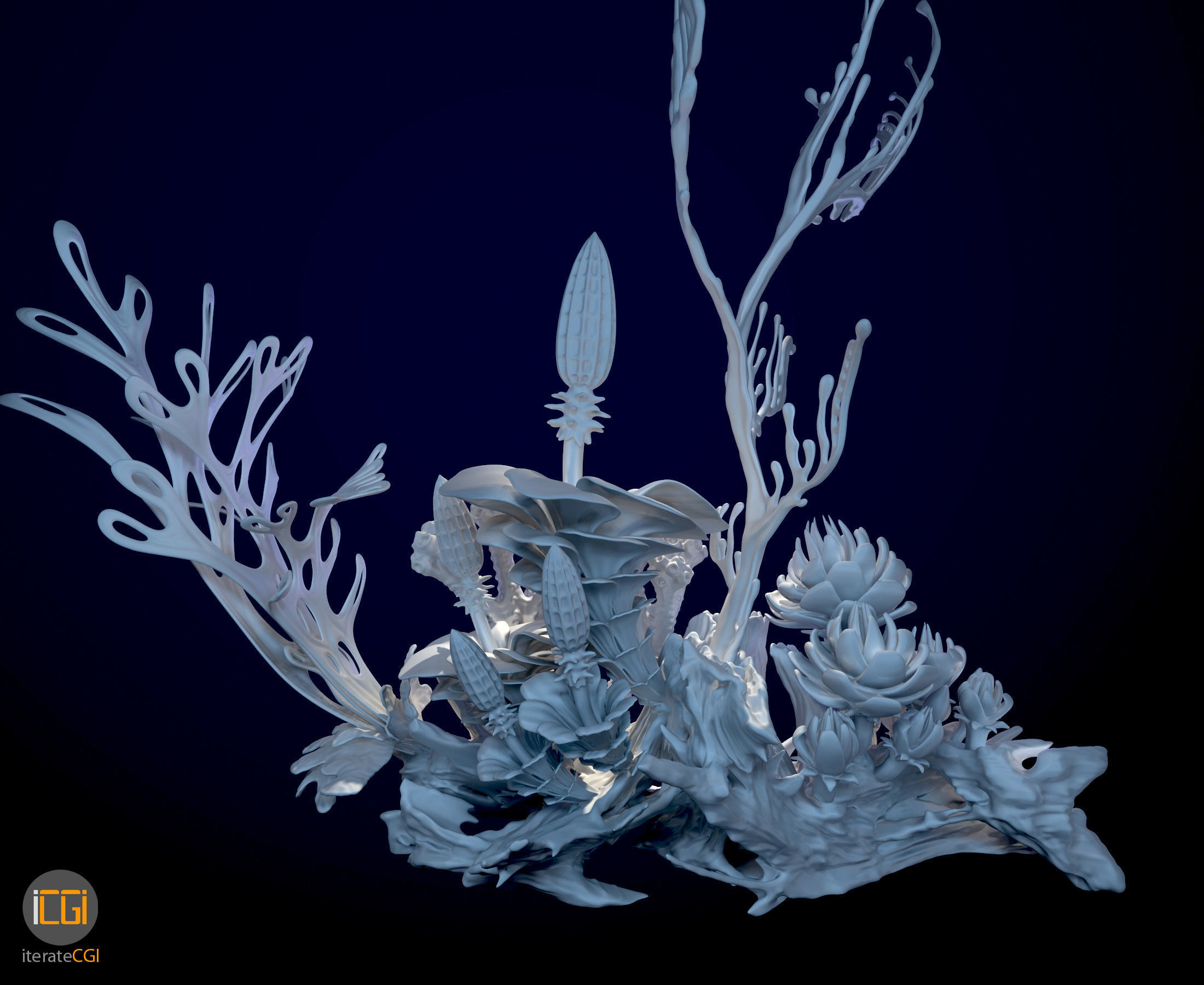 Alien plant collection 3D print model_7