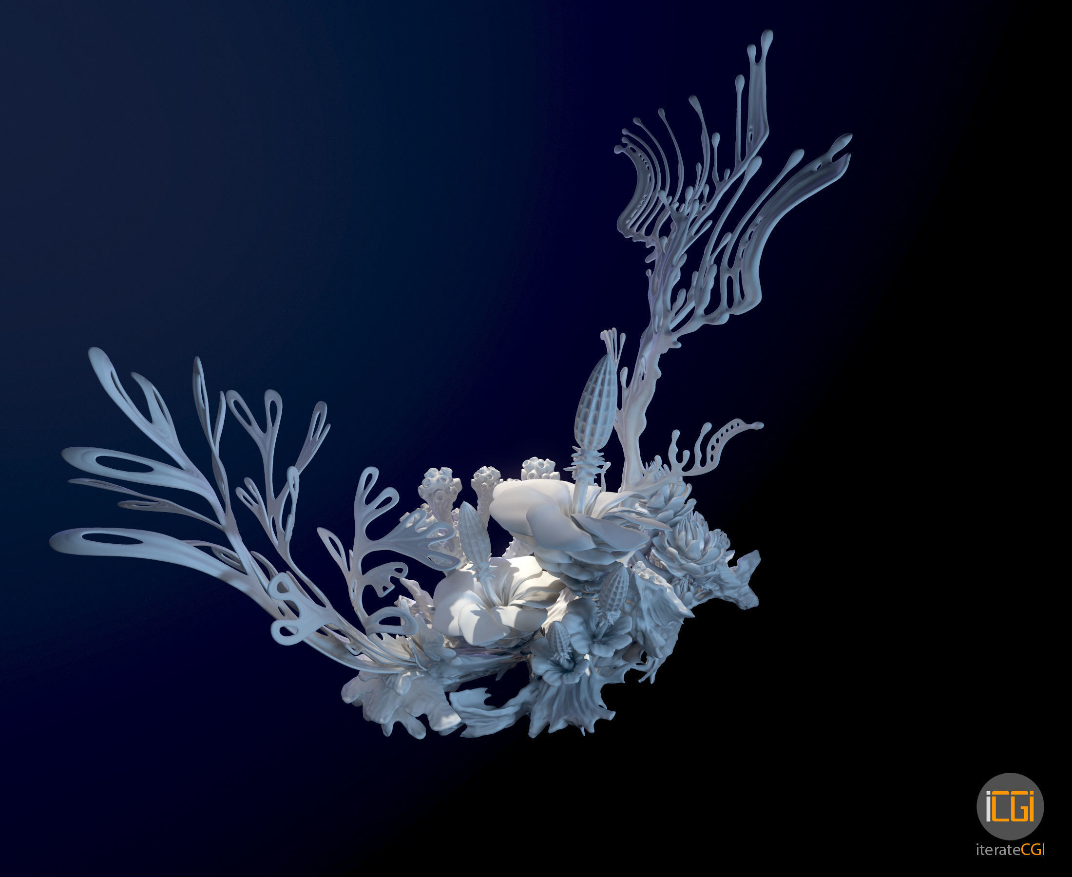 Alien plant collection 3D print model_10