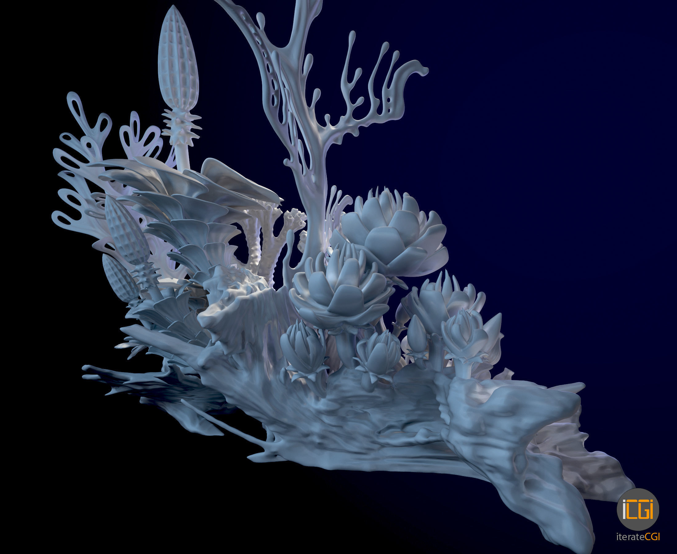 Alien plant collection 3D print model_6