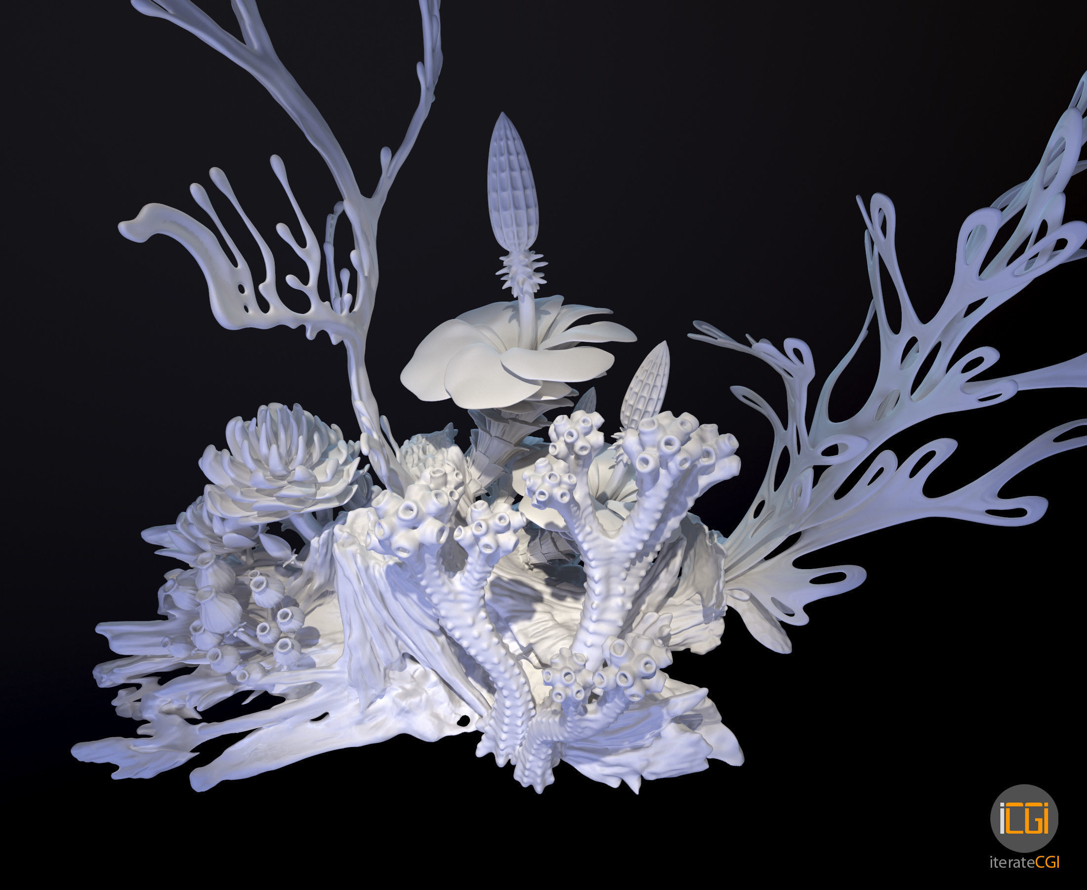 Alien plant collection 3D print model_3