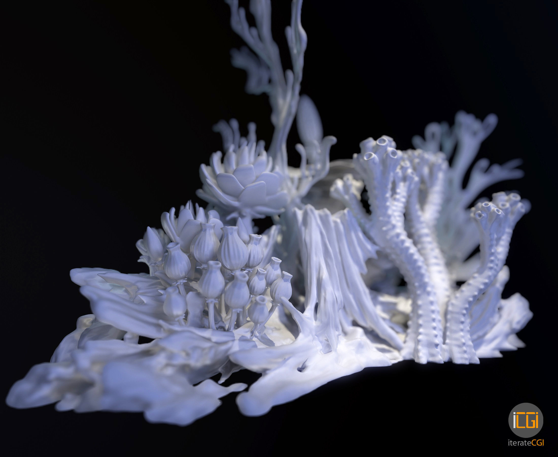 Alien plant collection 3D print model_2