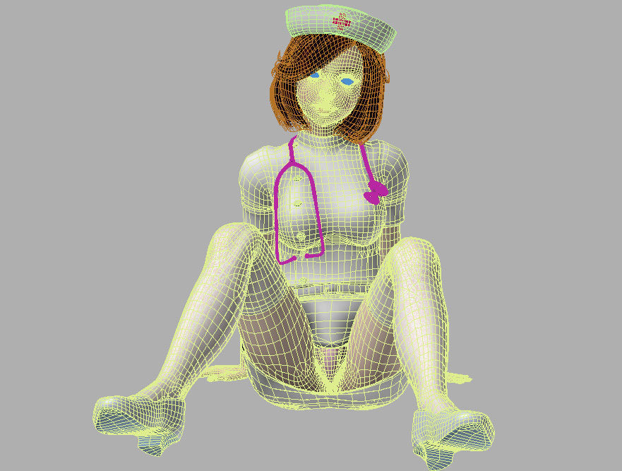 Otome various outfit pose 02 3D model_23