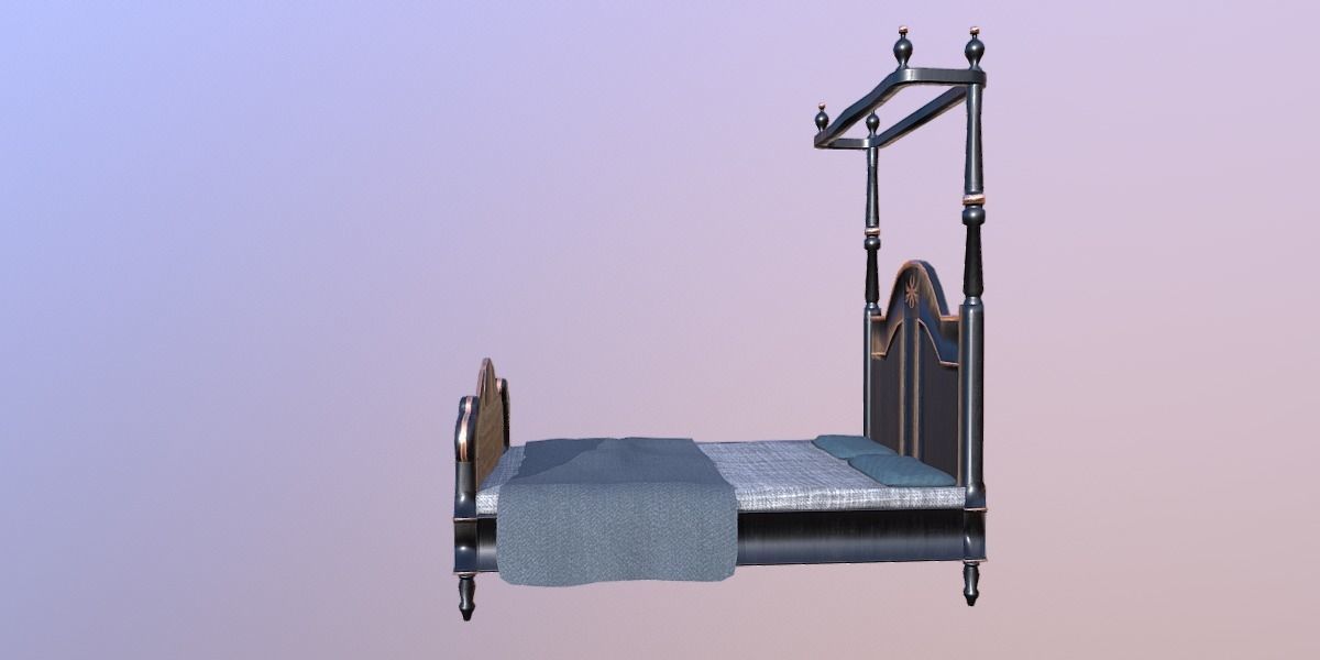 Bed M01 - The Marquis Collection Low-poly 3D model_9