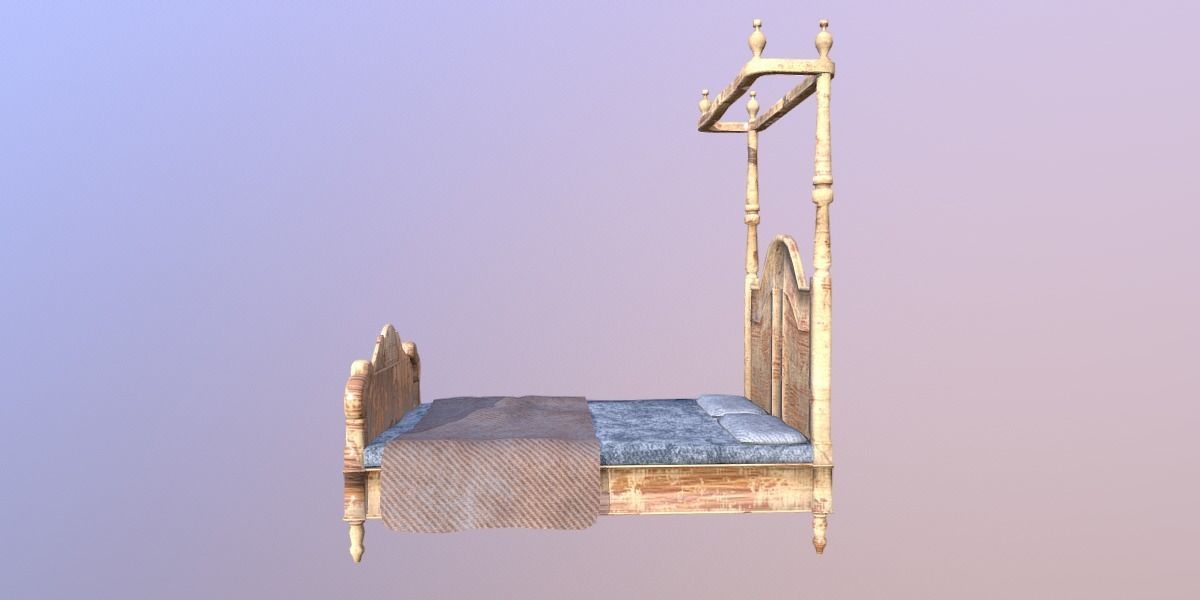 Bed M01 - The Marquis Collection Low-poly 3D model_10