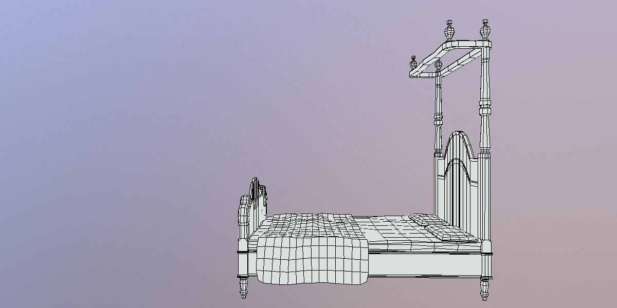 Bed M01 - The Marquis Collection Low-poly 3D model_11