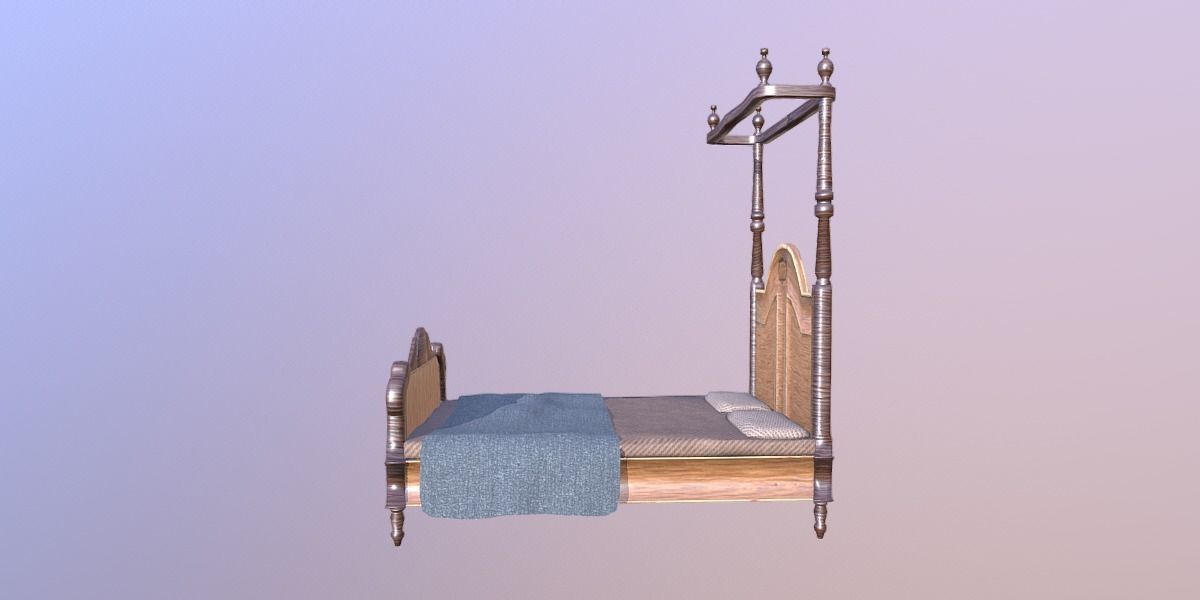 Bed M01 - The Marquis Collection Low-poly 3D model_8