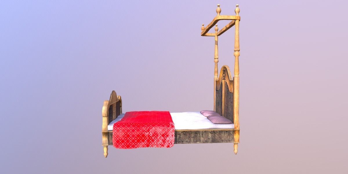 Bed M01 - The Marquis Collection Low-poly 3D model_7