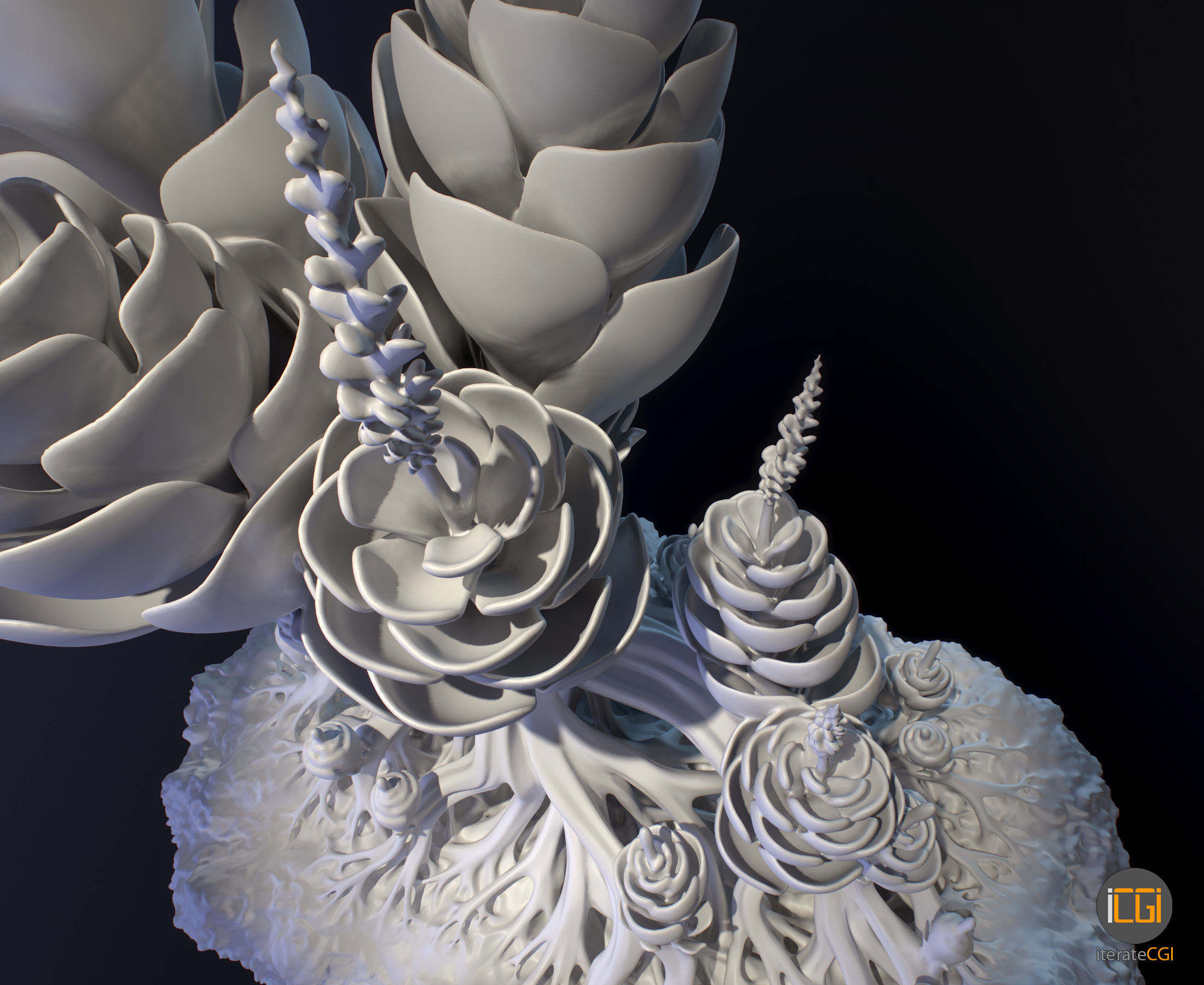 Alien Plant Succulent 3D print model_11