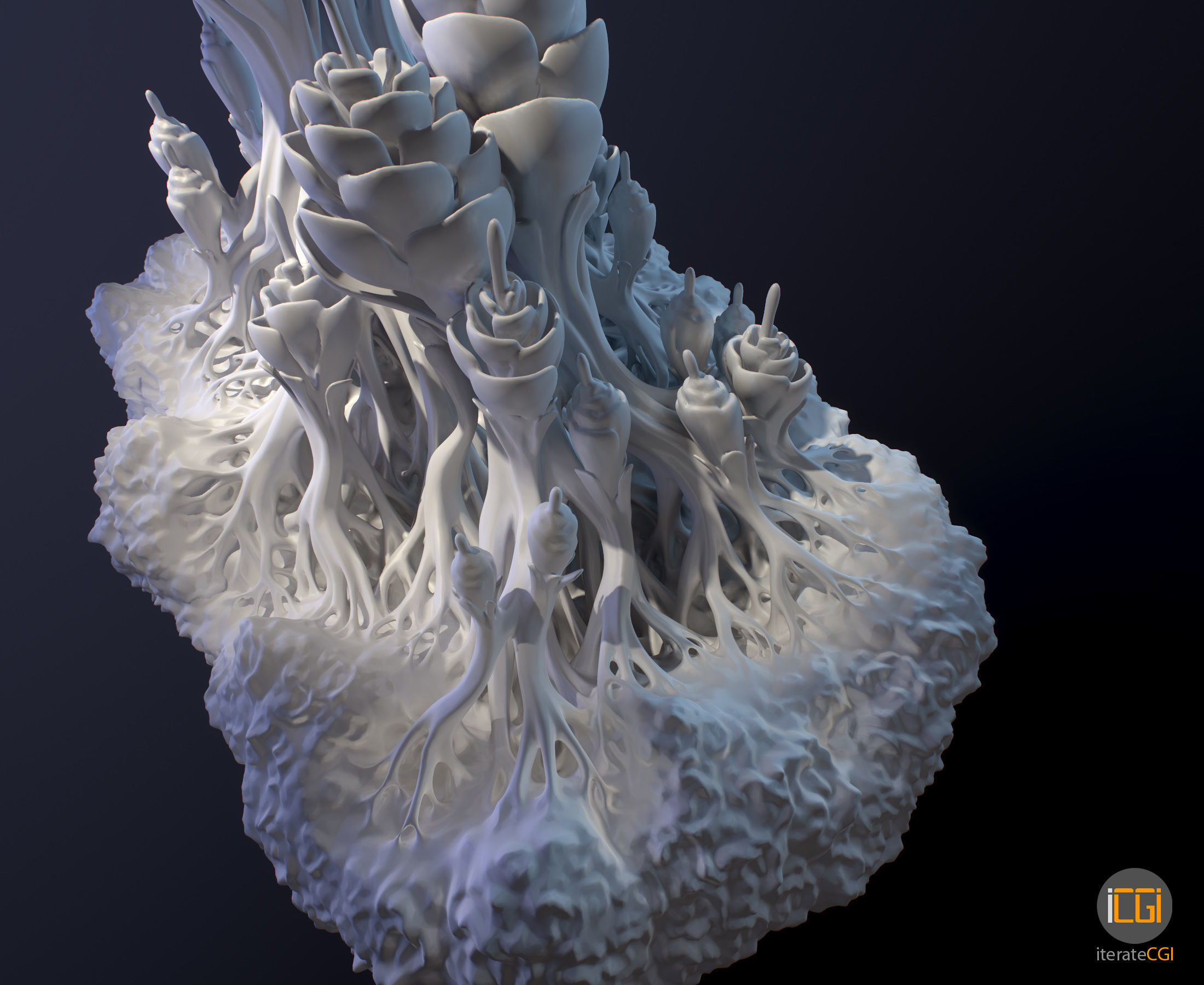 Alien Plant Succulent 3D print model_4