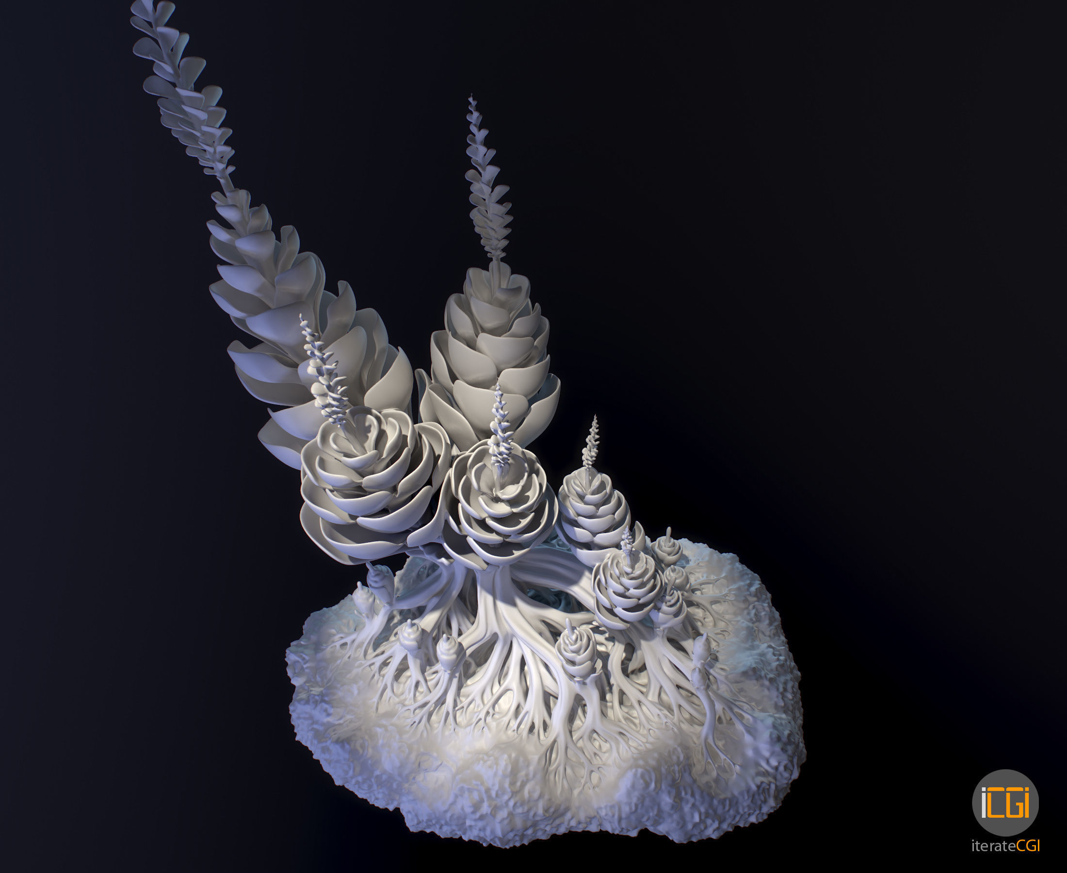 Alien Plant Succulent 3D print model_3