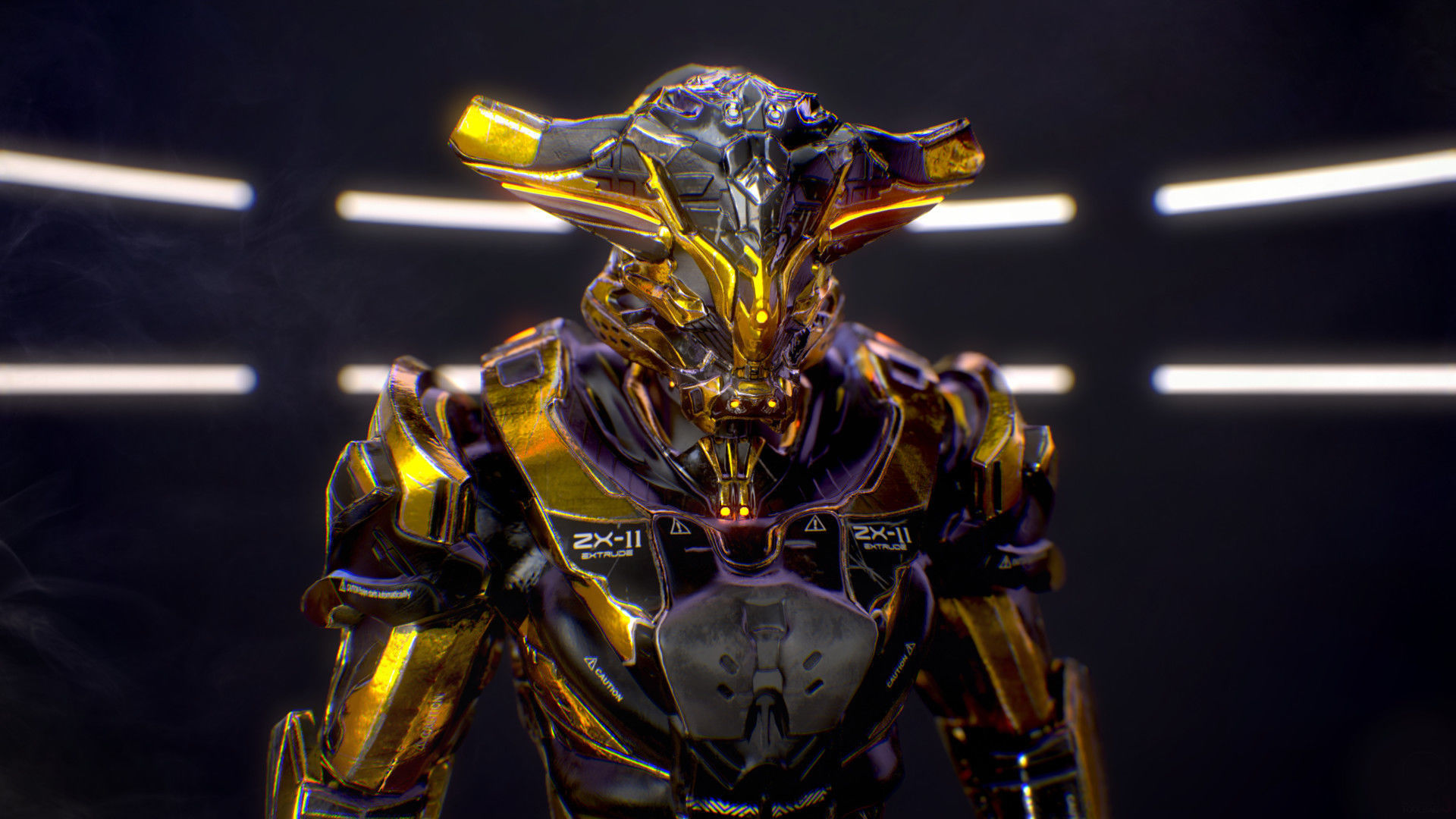 Sci-Fi Armor 2 Low-poly 3D model_6