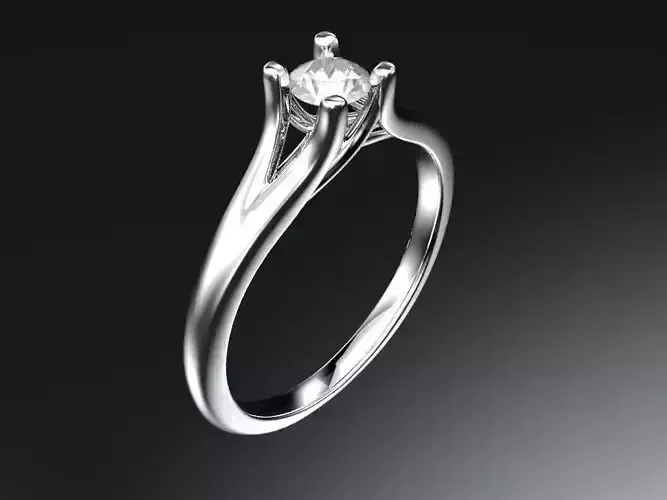 Solitaire engagement ring - quarter carat