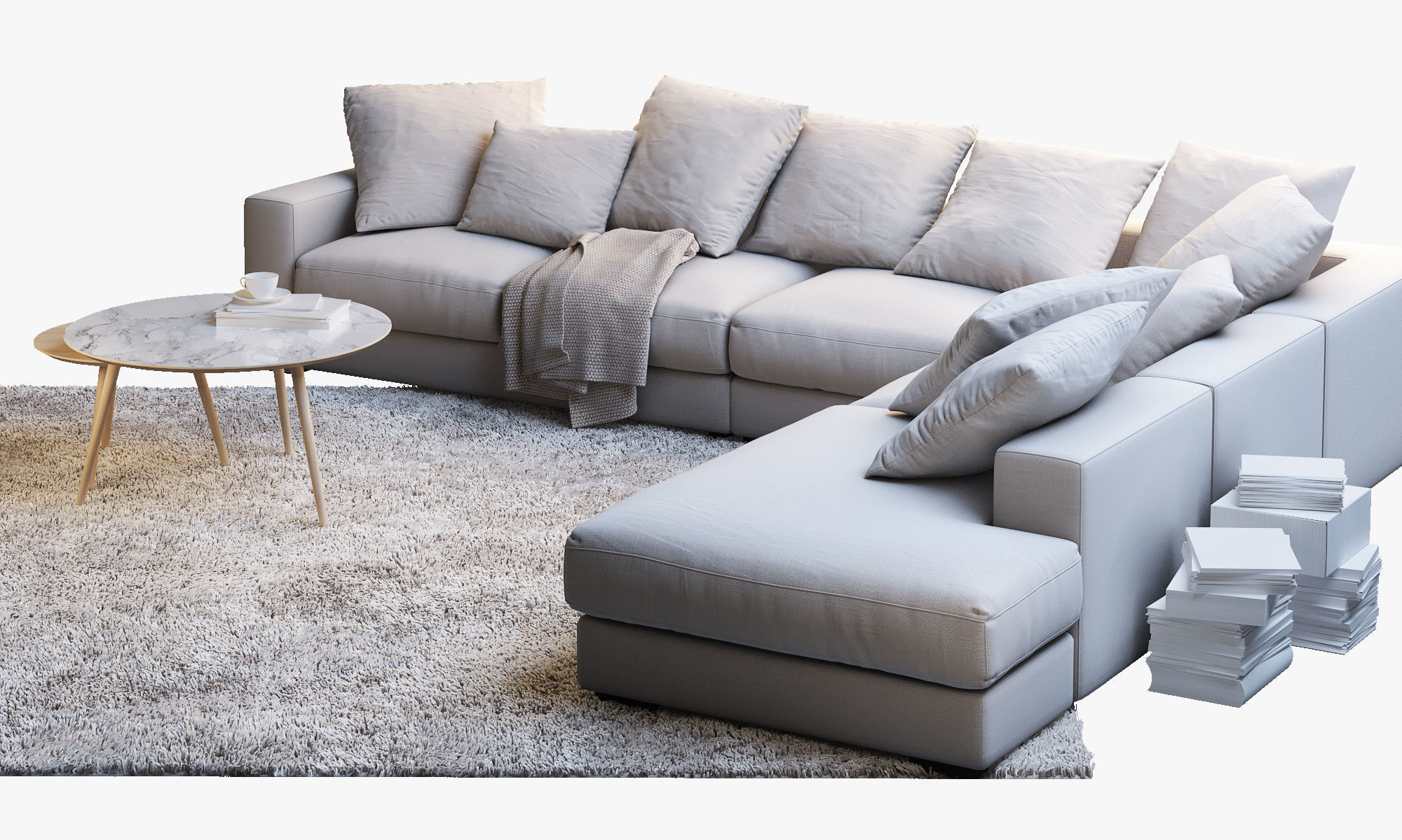 Boconcept 7 sofas set 3D model_17
