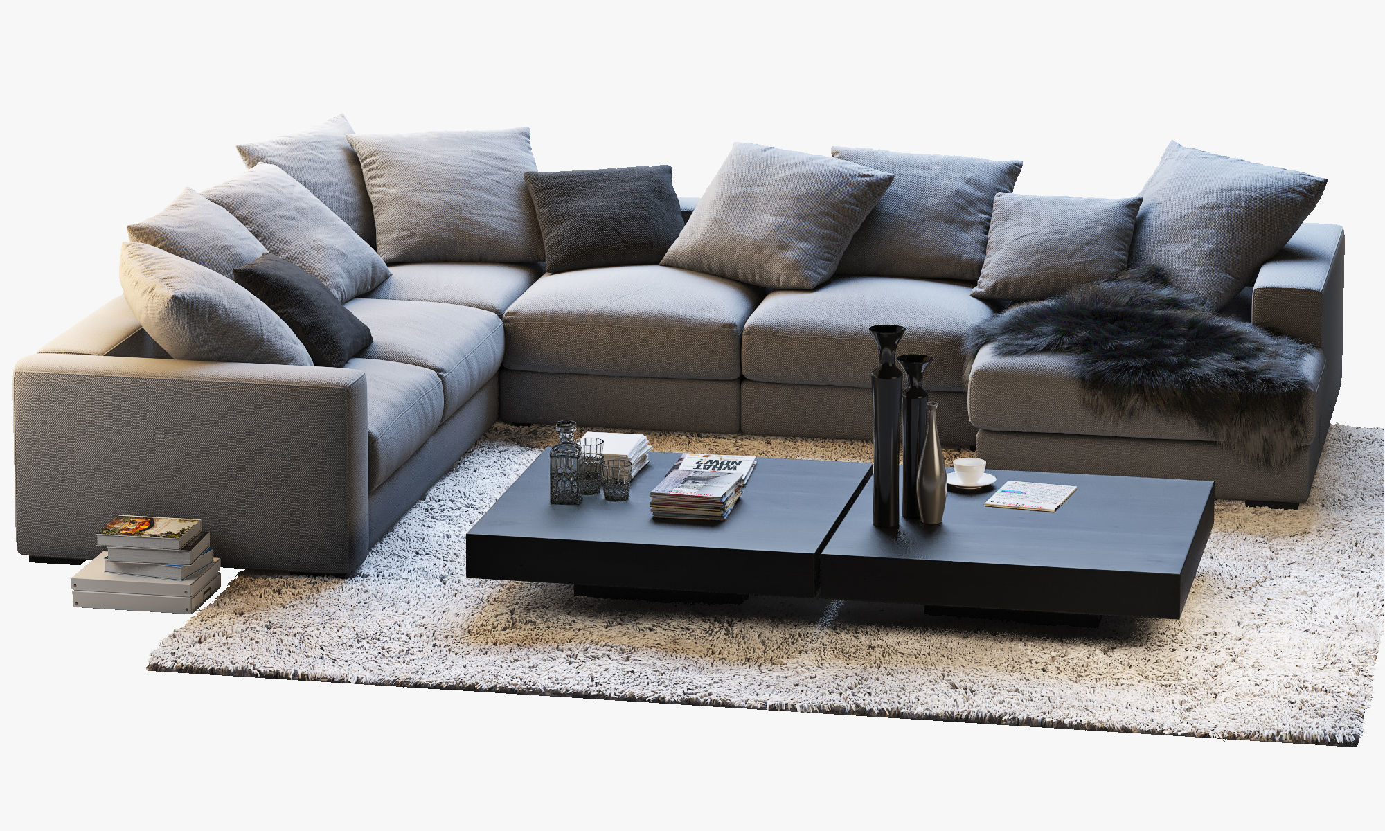 Boconcept 7 sofas set 3D model_22