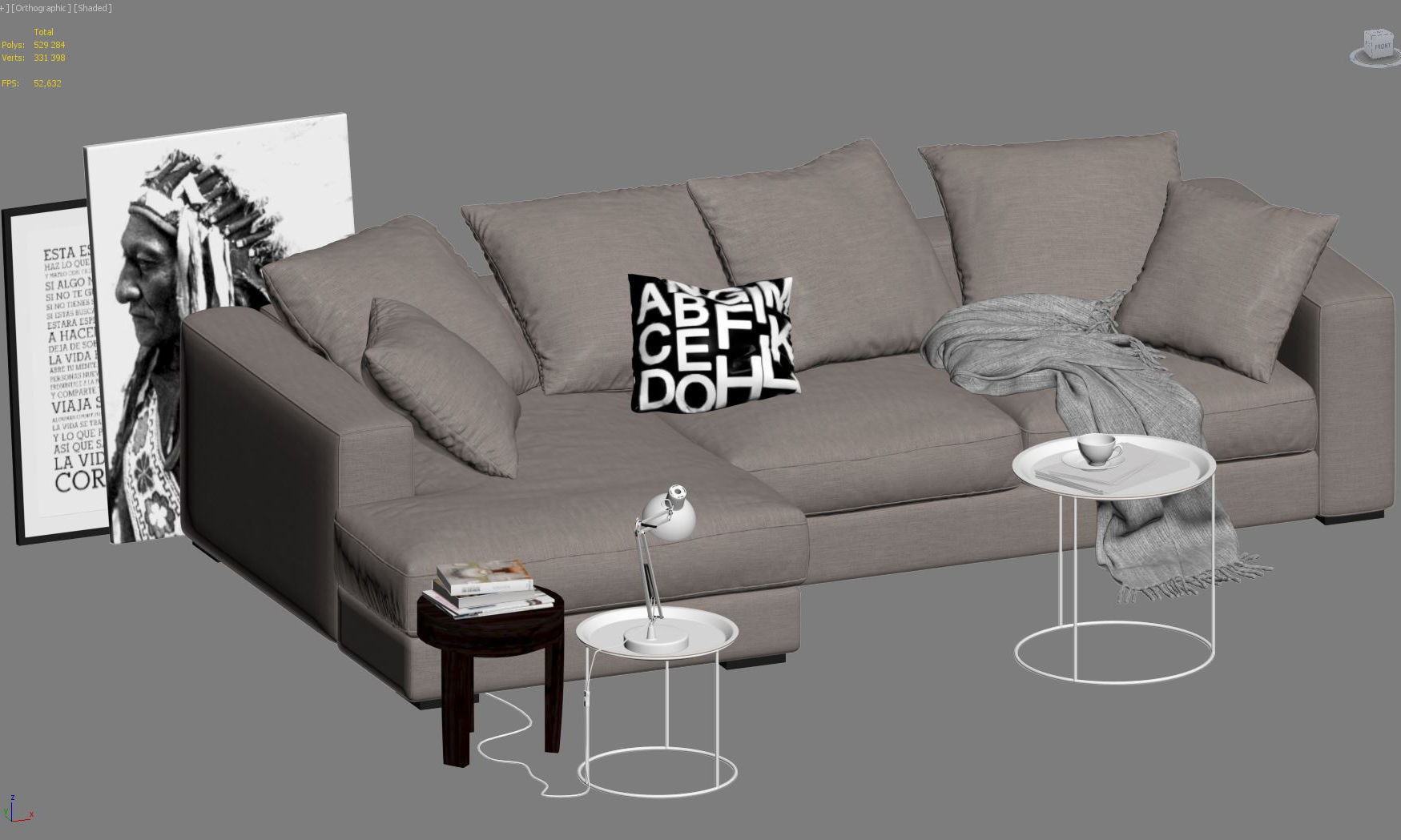 Boconcept 7 sofas set 3D model_10
