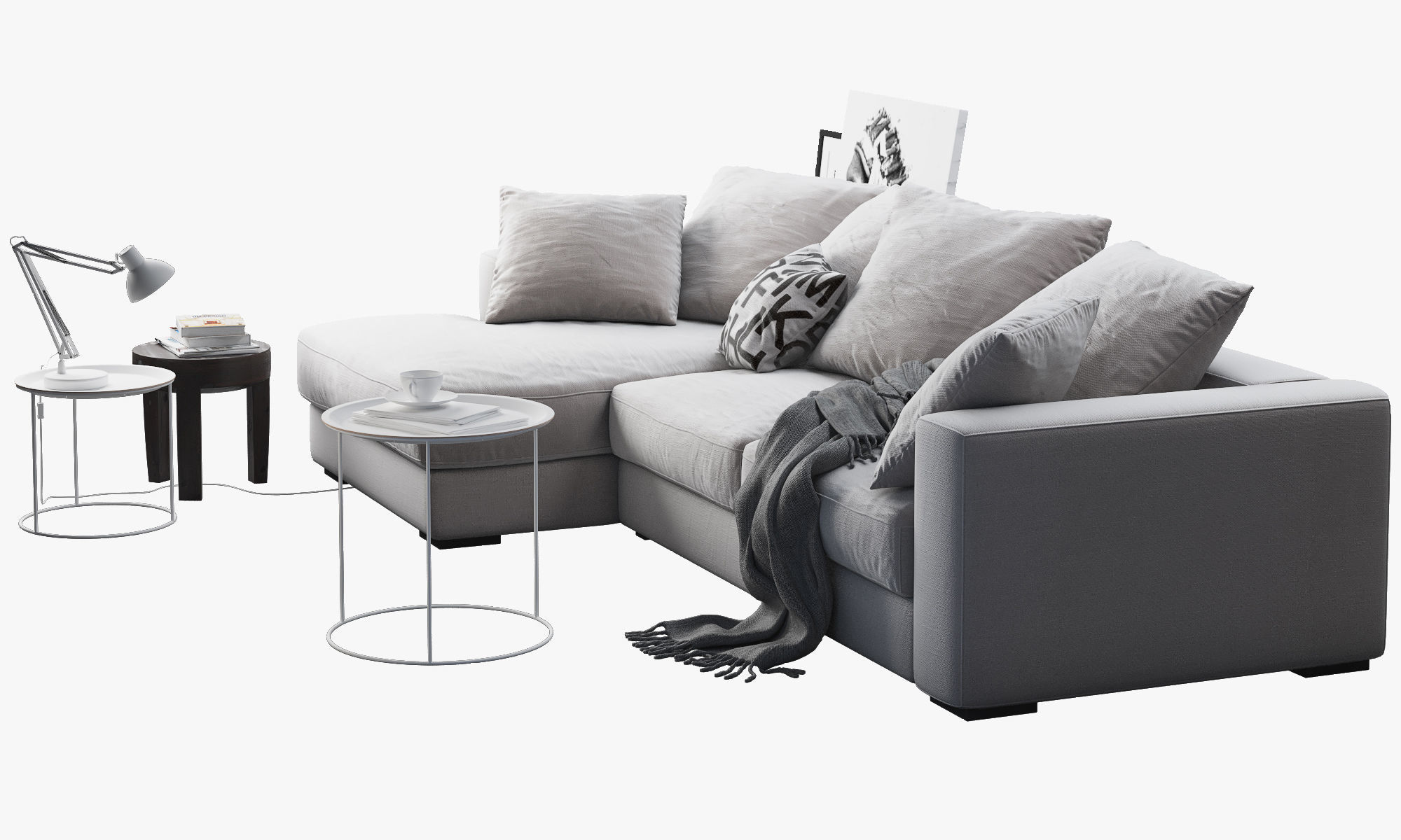 Boconcept 7 sofas set 3D model_7