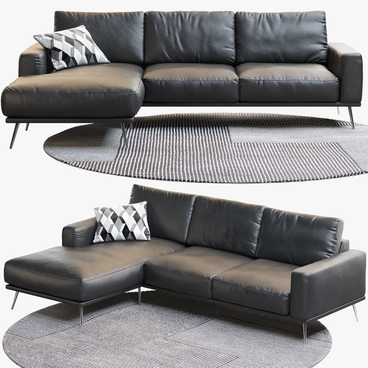 Boconcept 7 sofas set 3D model_36
