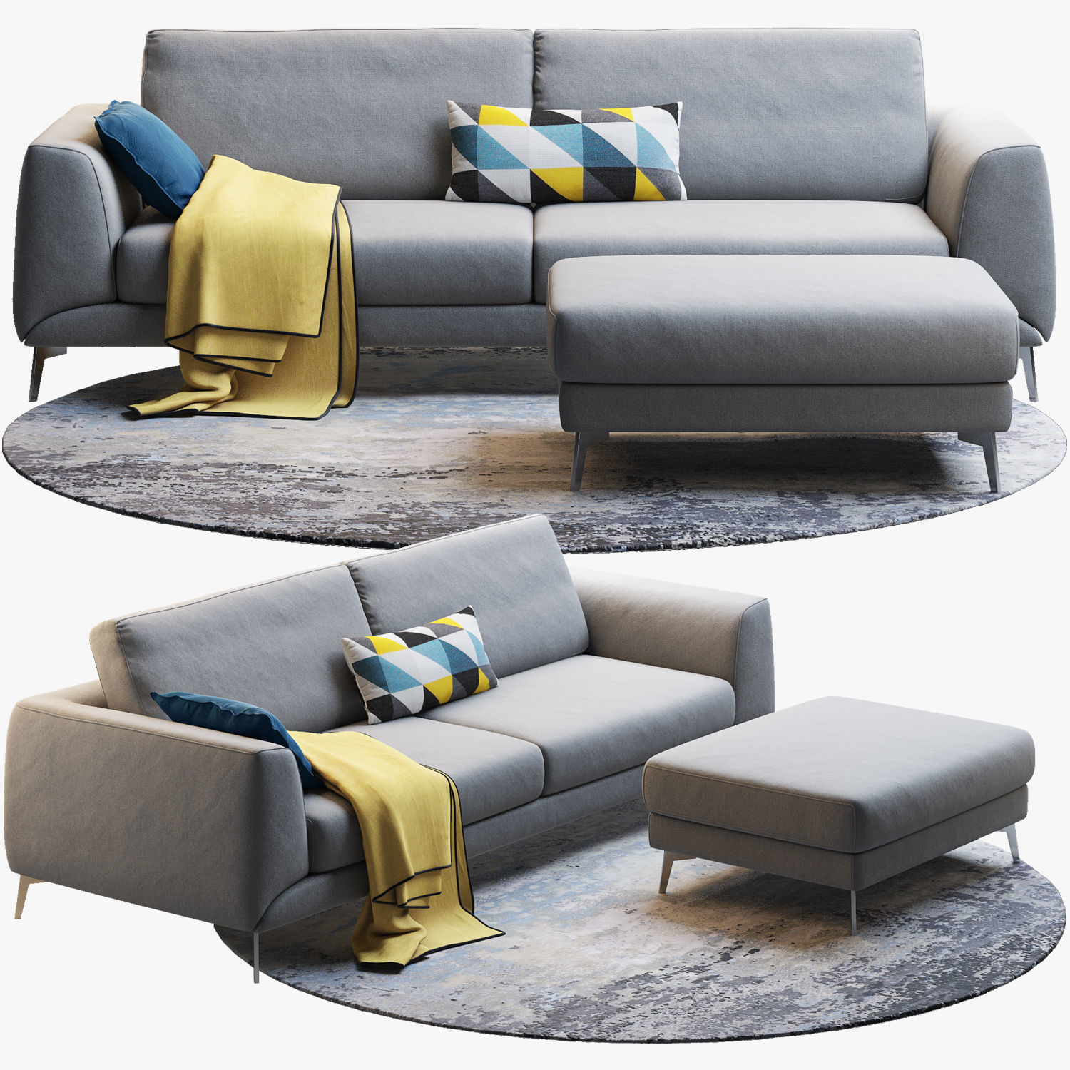 Boconcept 7 sofas set 3D model_42