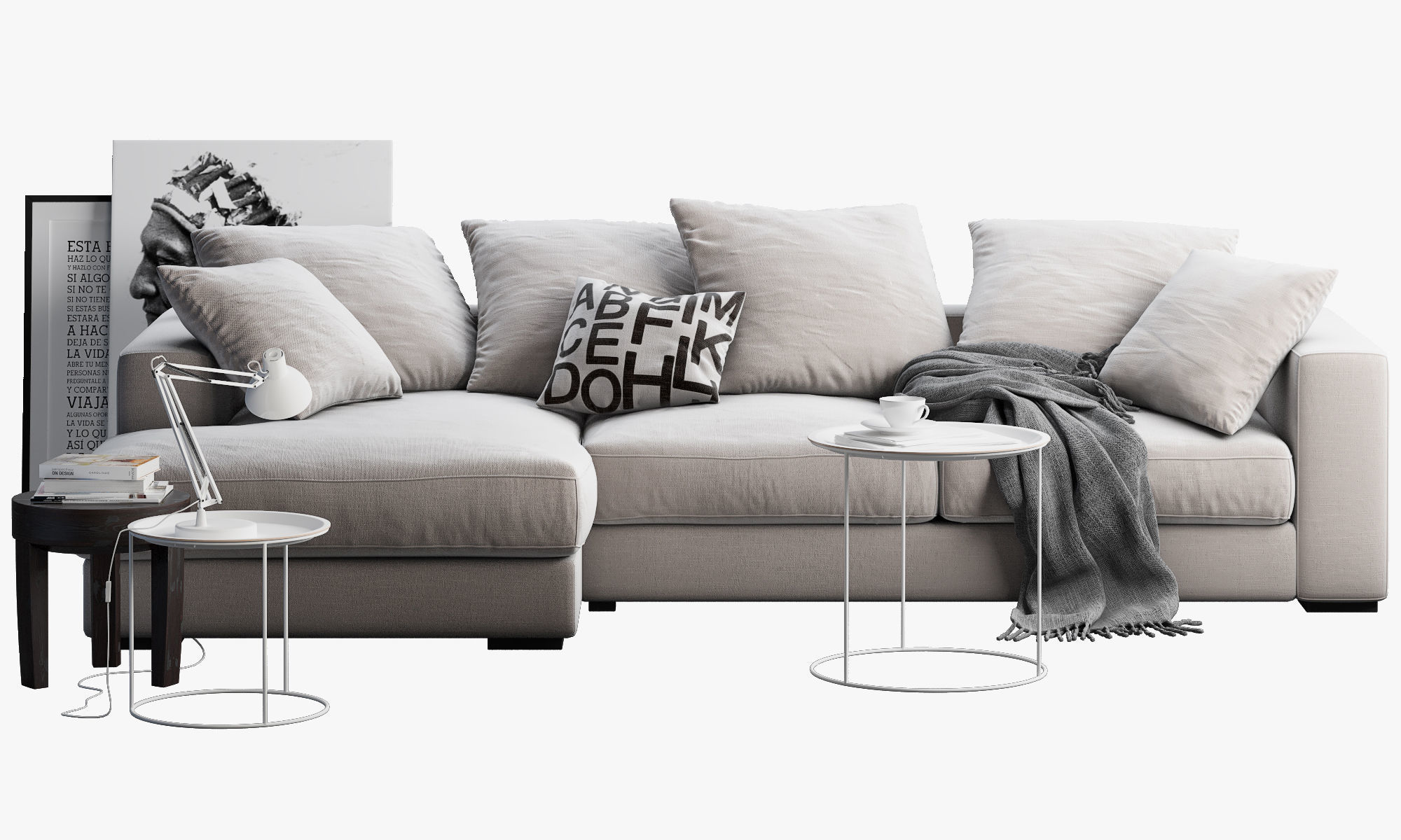 Boconcept 7 sofas set 3D model_2