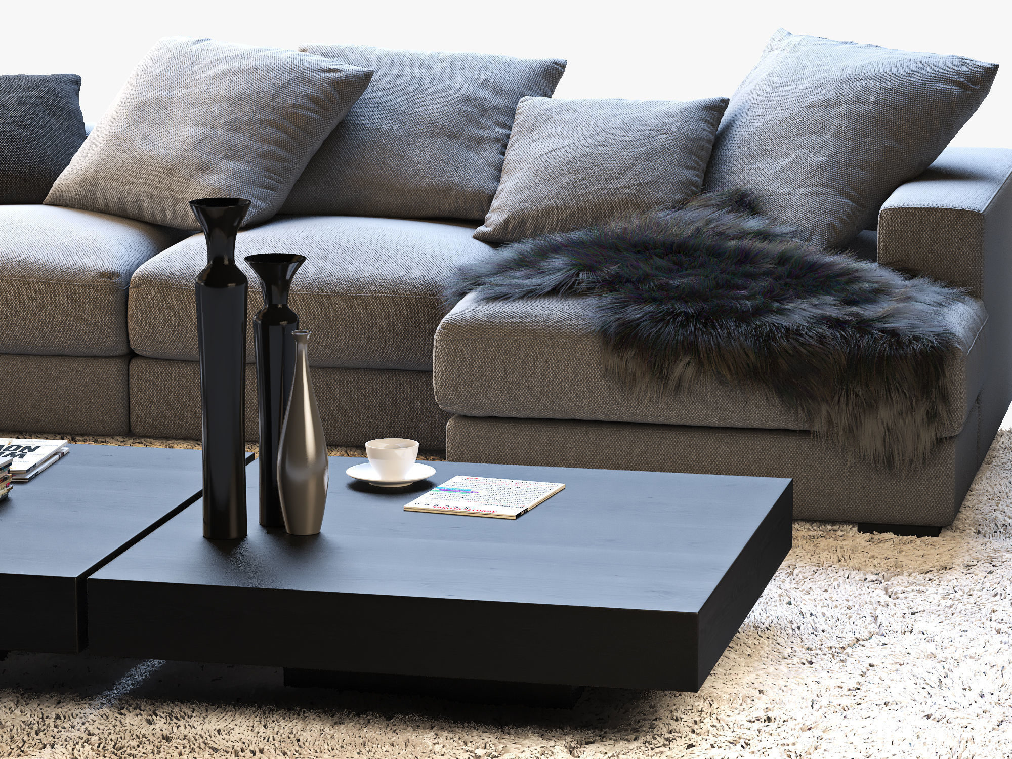 Boconcept 7 sofas set 3D model_28