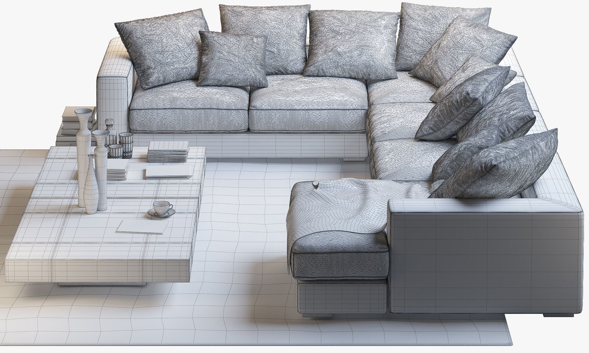 Boconcept 7 sofas set 3D model_27