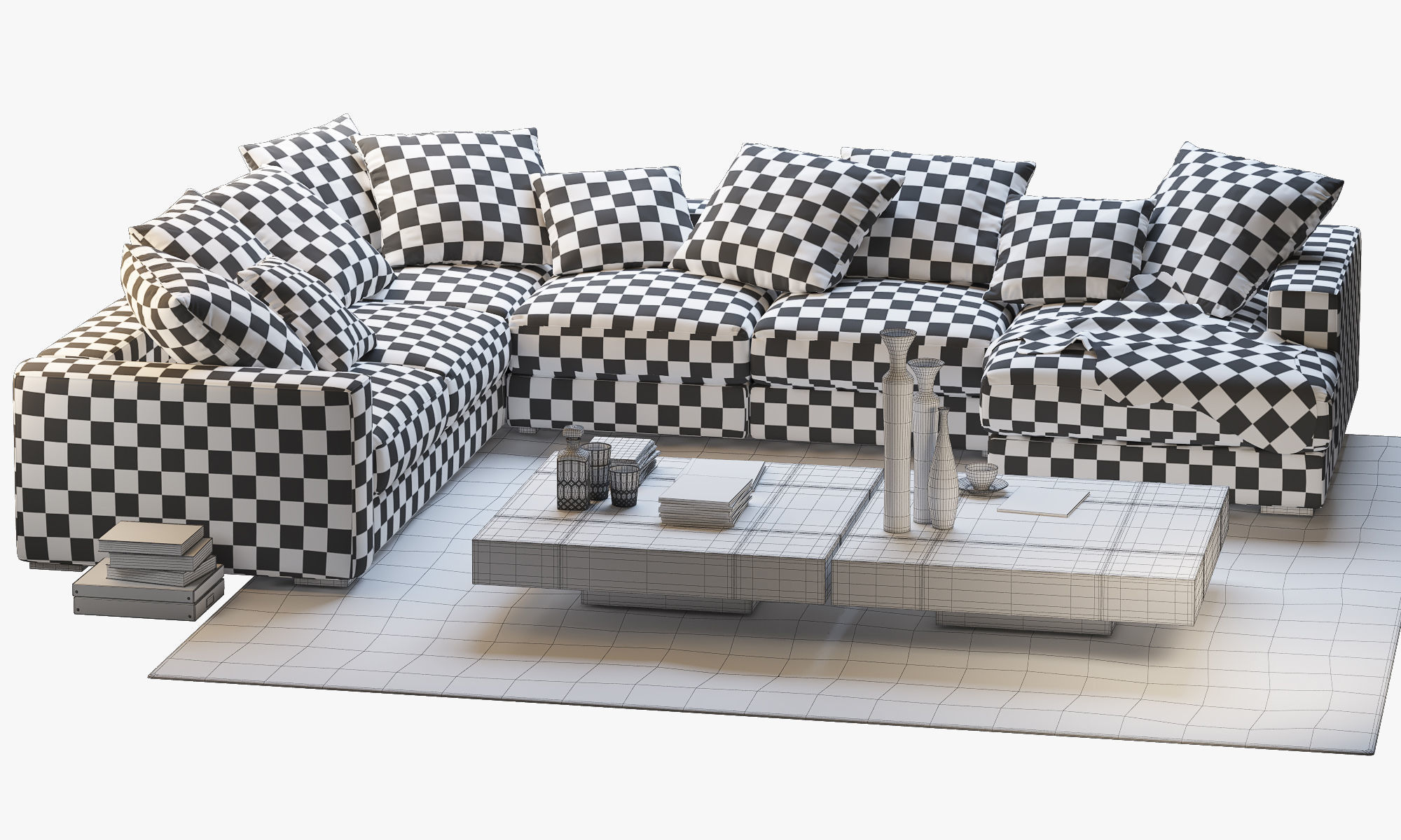 Boconcept 7 sofas set 3D model_24