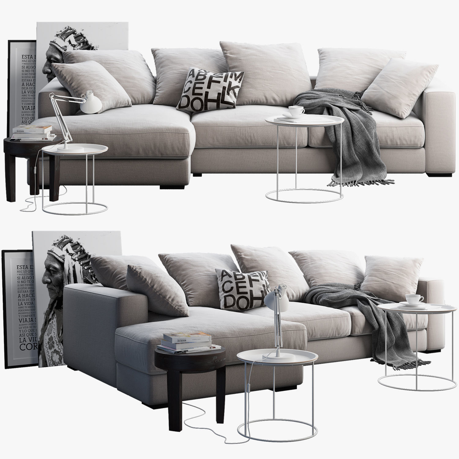Boconcept 7 sofas set 3D model_1