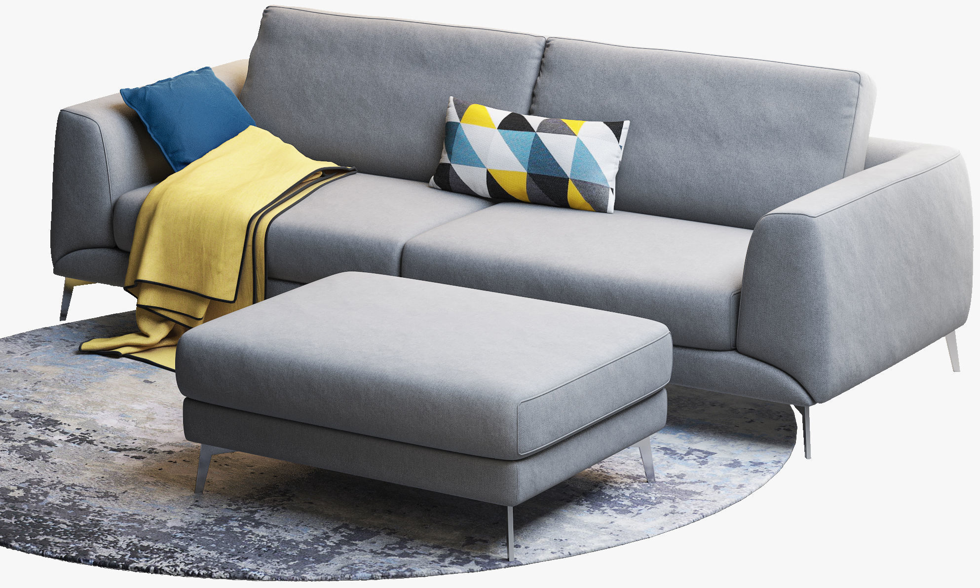 Boconcept 7 sofas set 3D model_45