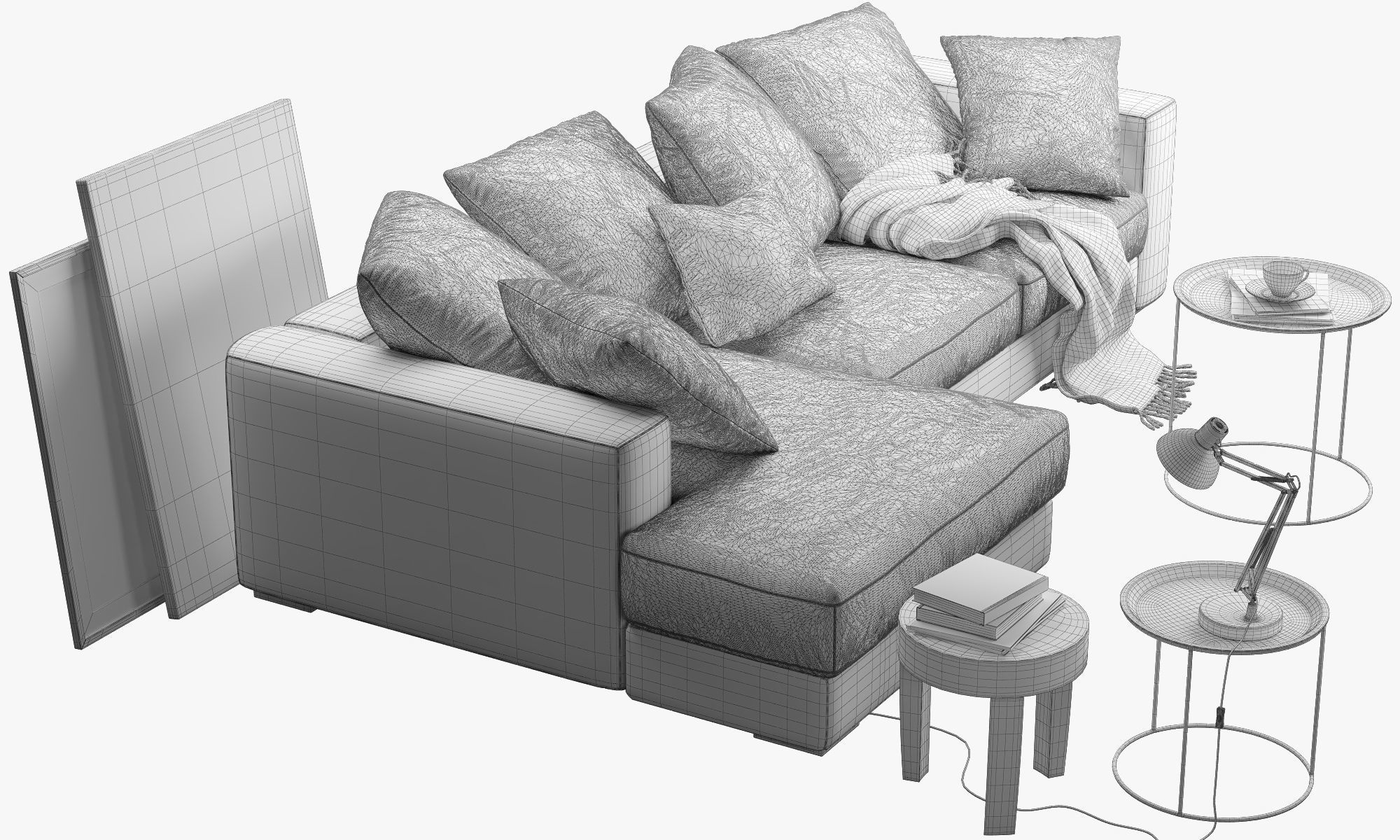 Boconcept 7 sofas set 3D model_8