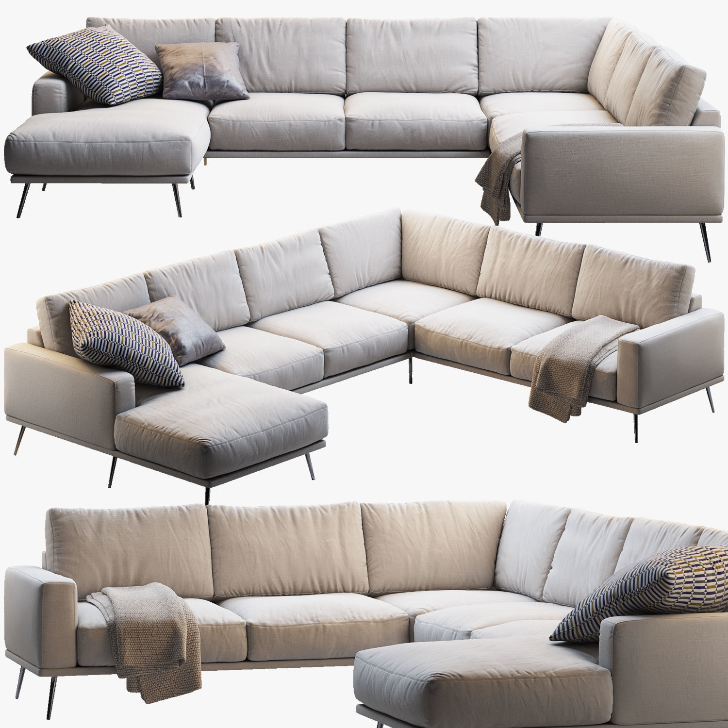 Boconcept 7 sofas set 3D model_29
