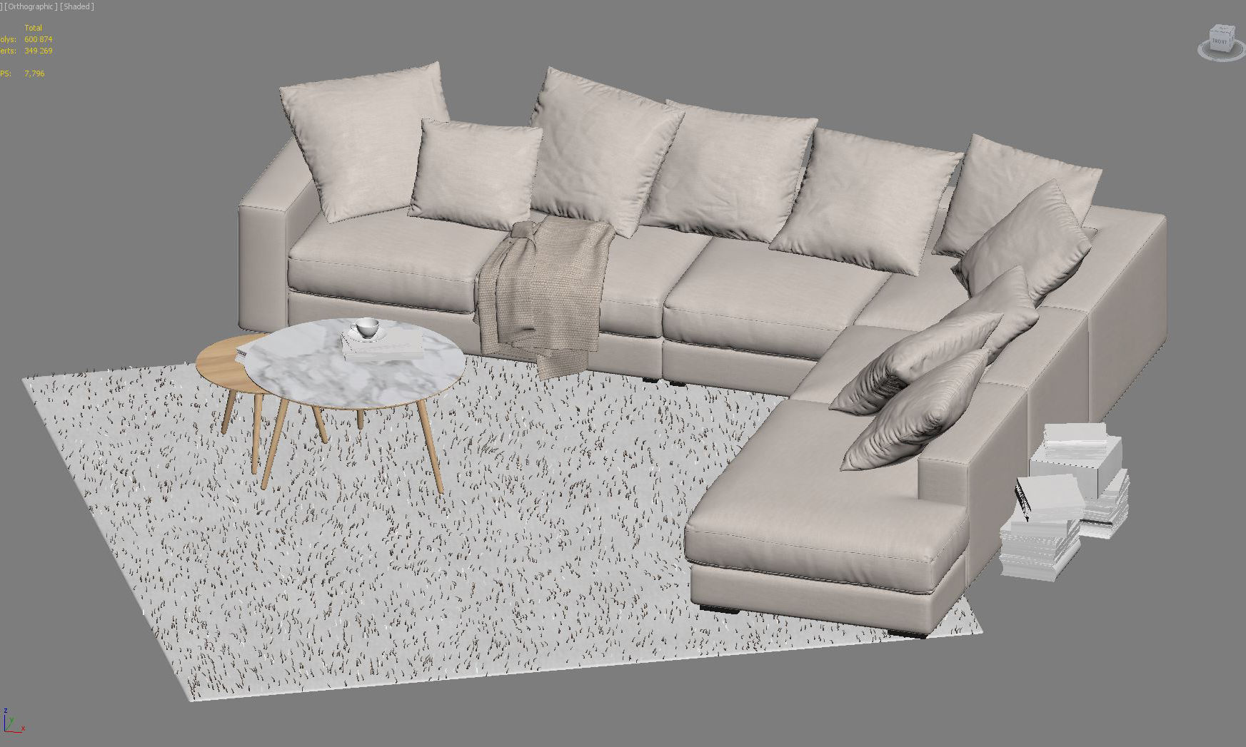 Boconcept 7 sofas set 3D model_19