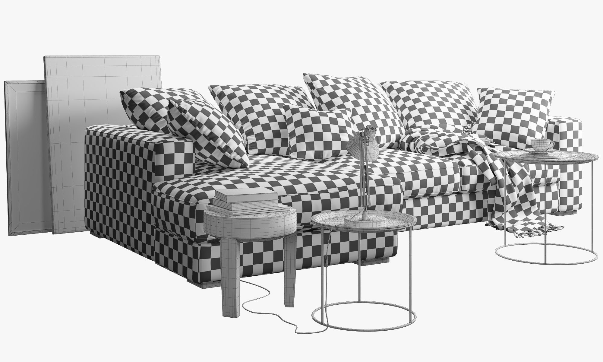 Boconcept 7 sofas set 3D model_6