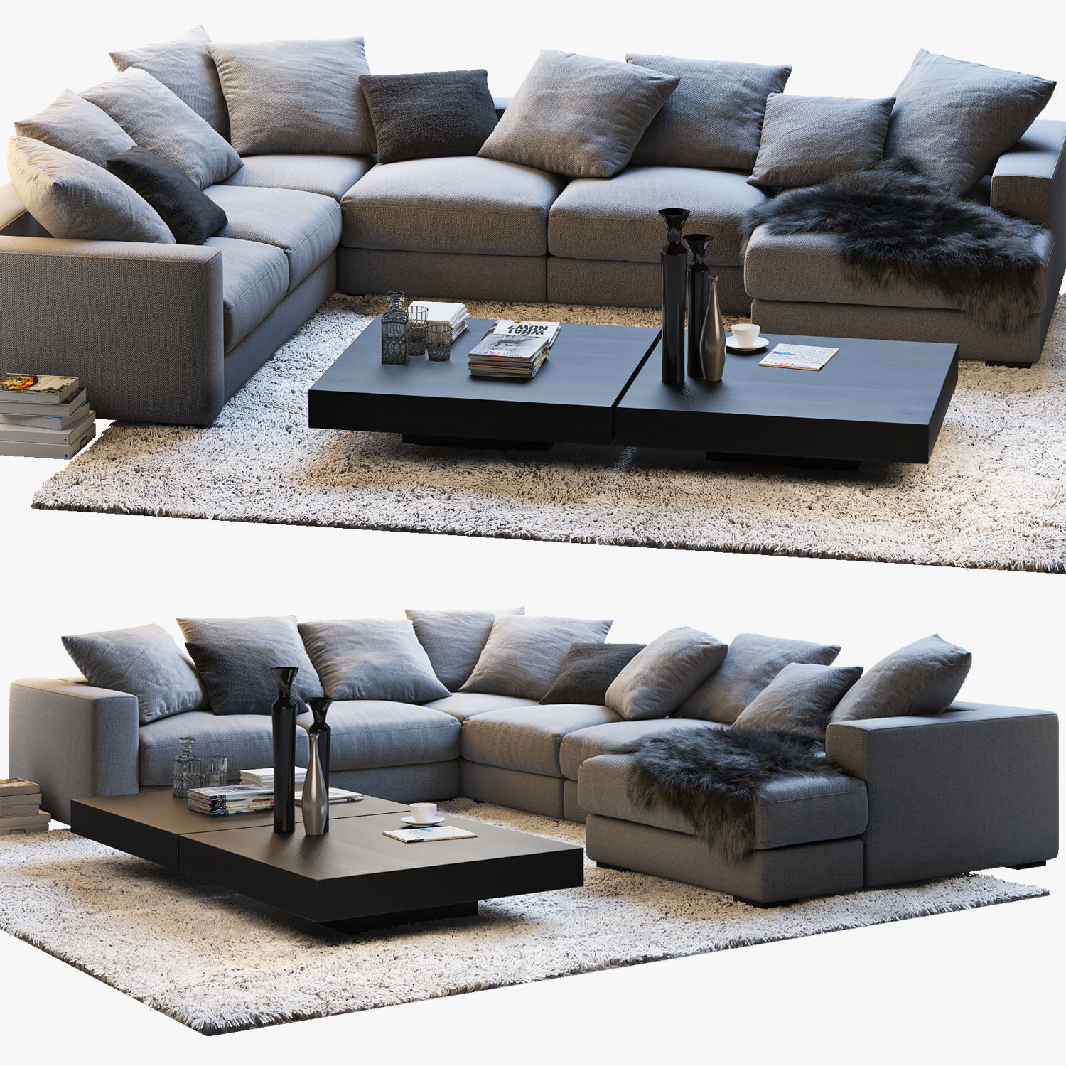 Boconcept 7 sofas set 3D model_20