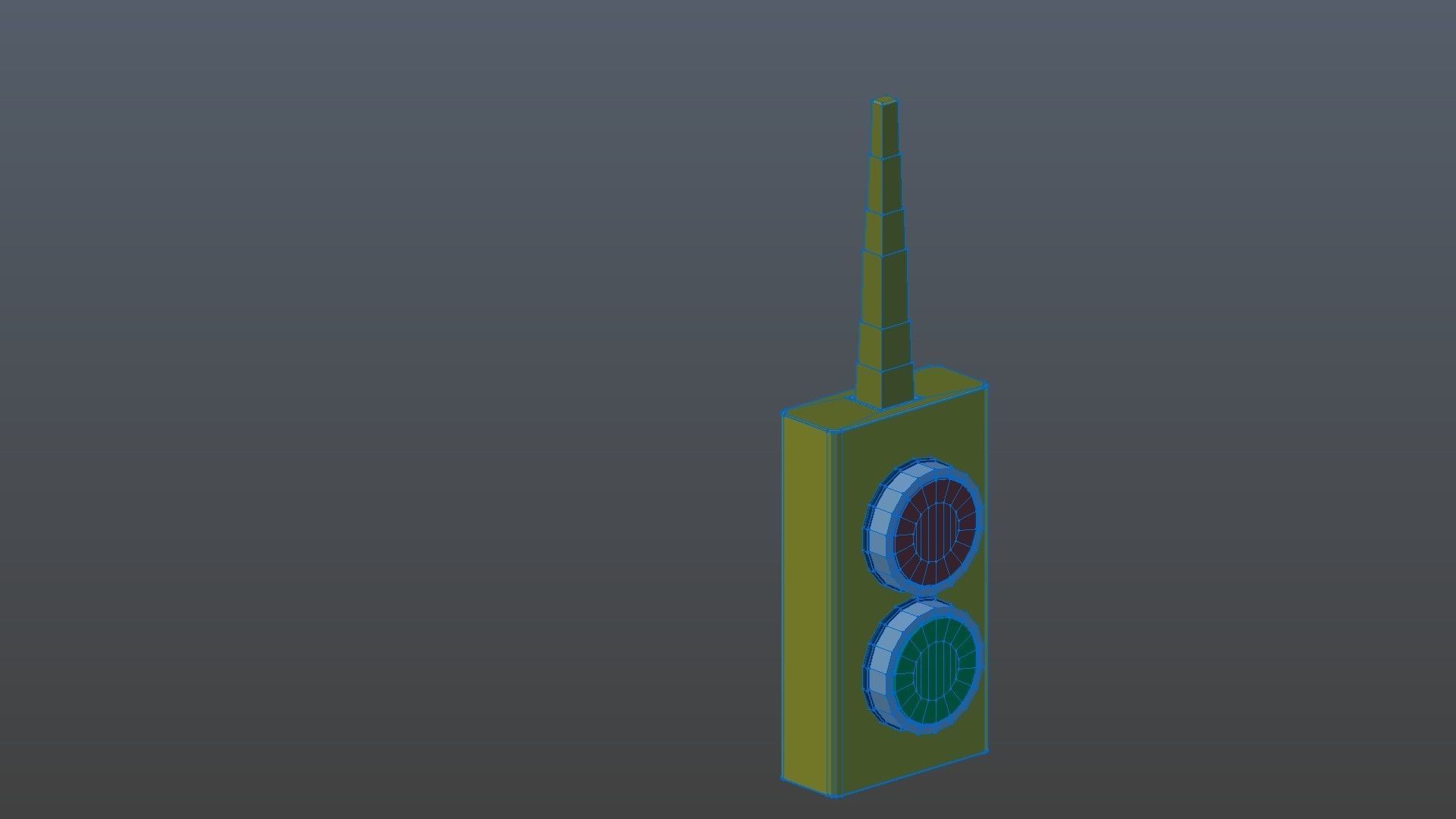Low poly remote on  buttons Low-poly 3D model_13