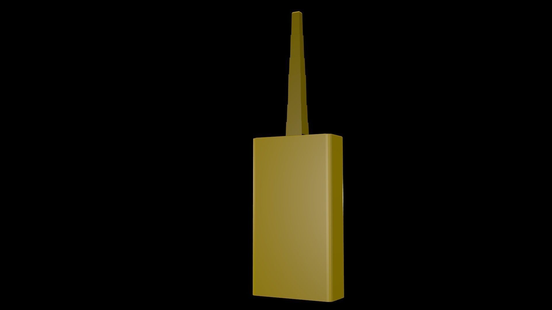 Low poly remote on  buttons Low-poly 3D model_4