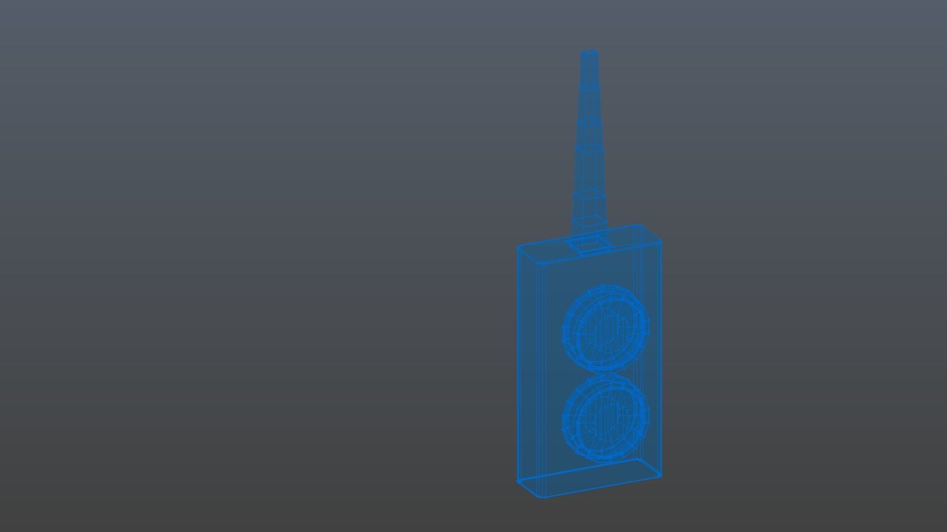 Low poly remote on  buttons Low-poly 3D model_12