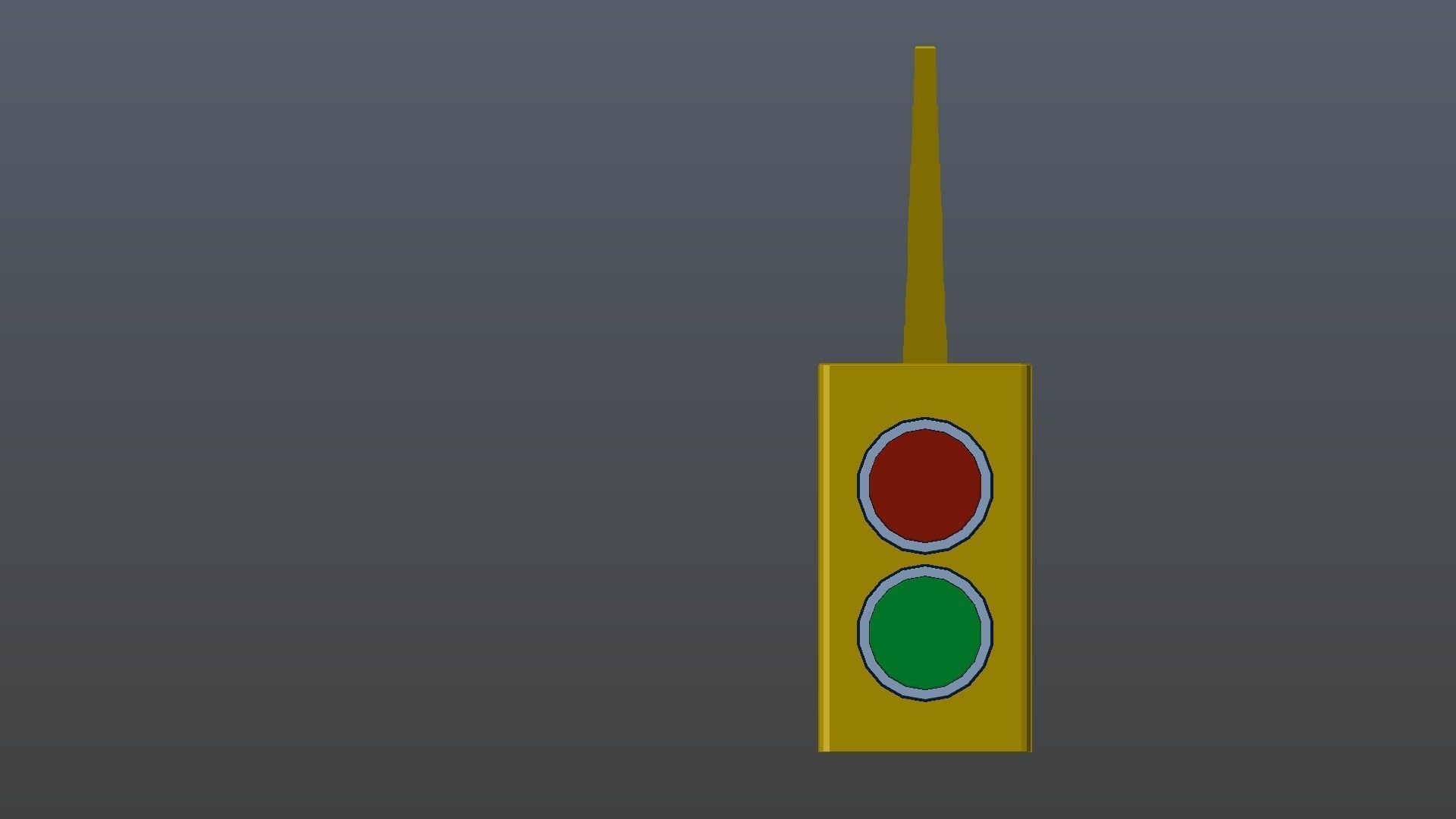 Low poly remote on  buttons Low-poly 3D model_11