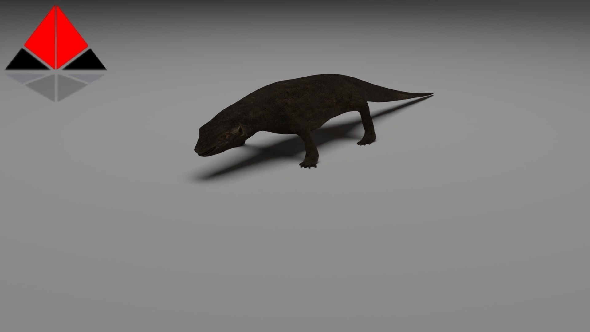 Low Poly Komodo Dragon Low-poly 3D model_12