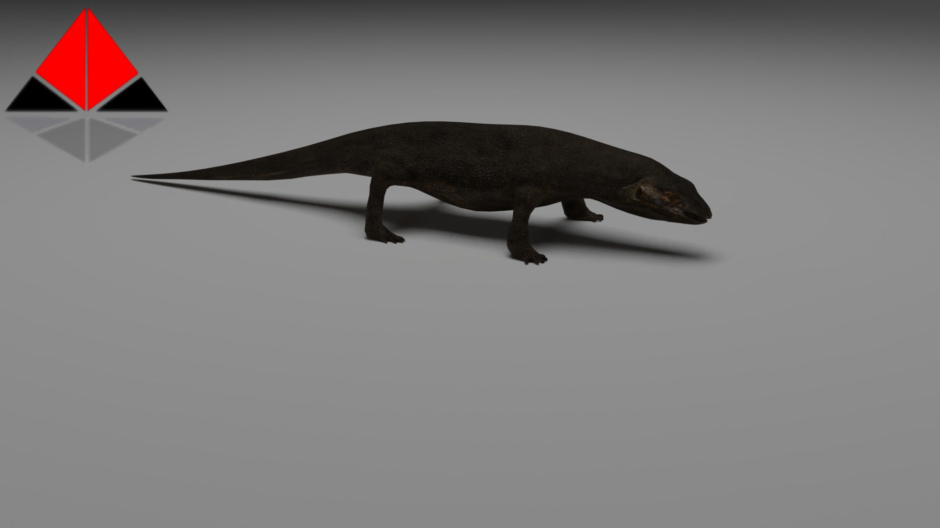 Low Poly Komodo Dragon Low-poly 3D model_4