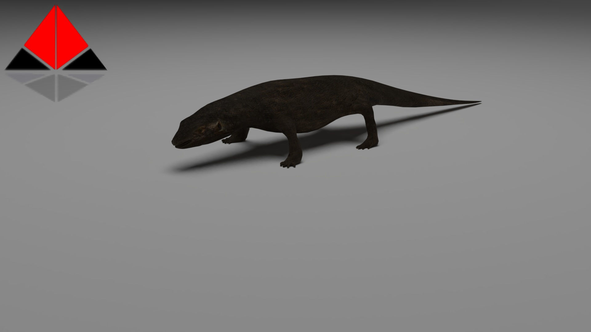 Low Poly Komodo Dragon Low-poly 3D model_10