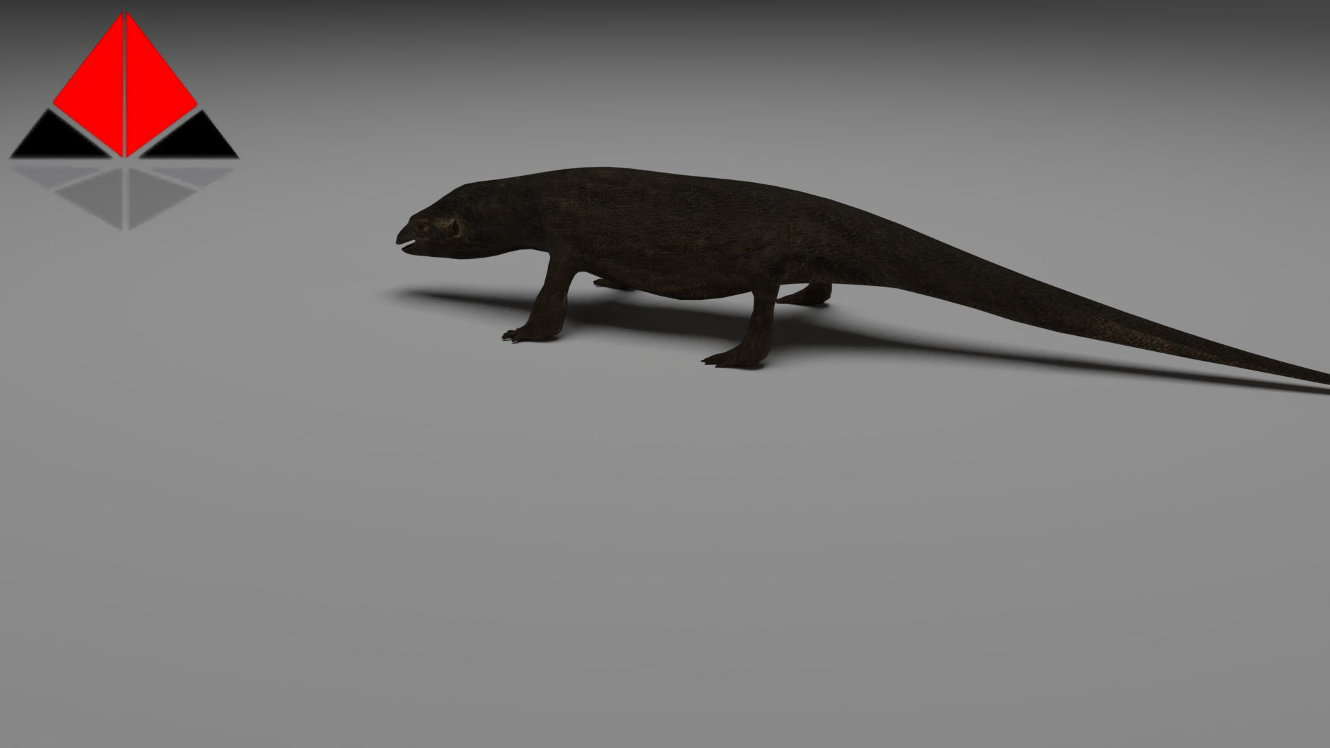 Low Poly Komodo Dragon Low-poly 3D model_9
