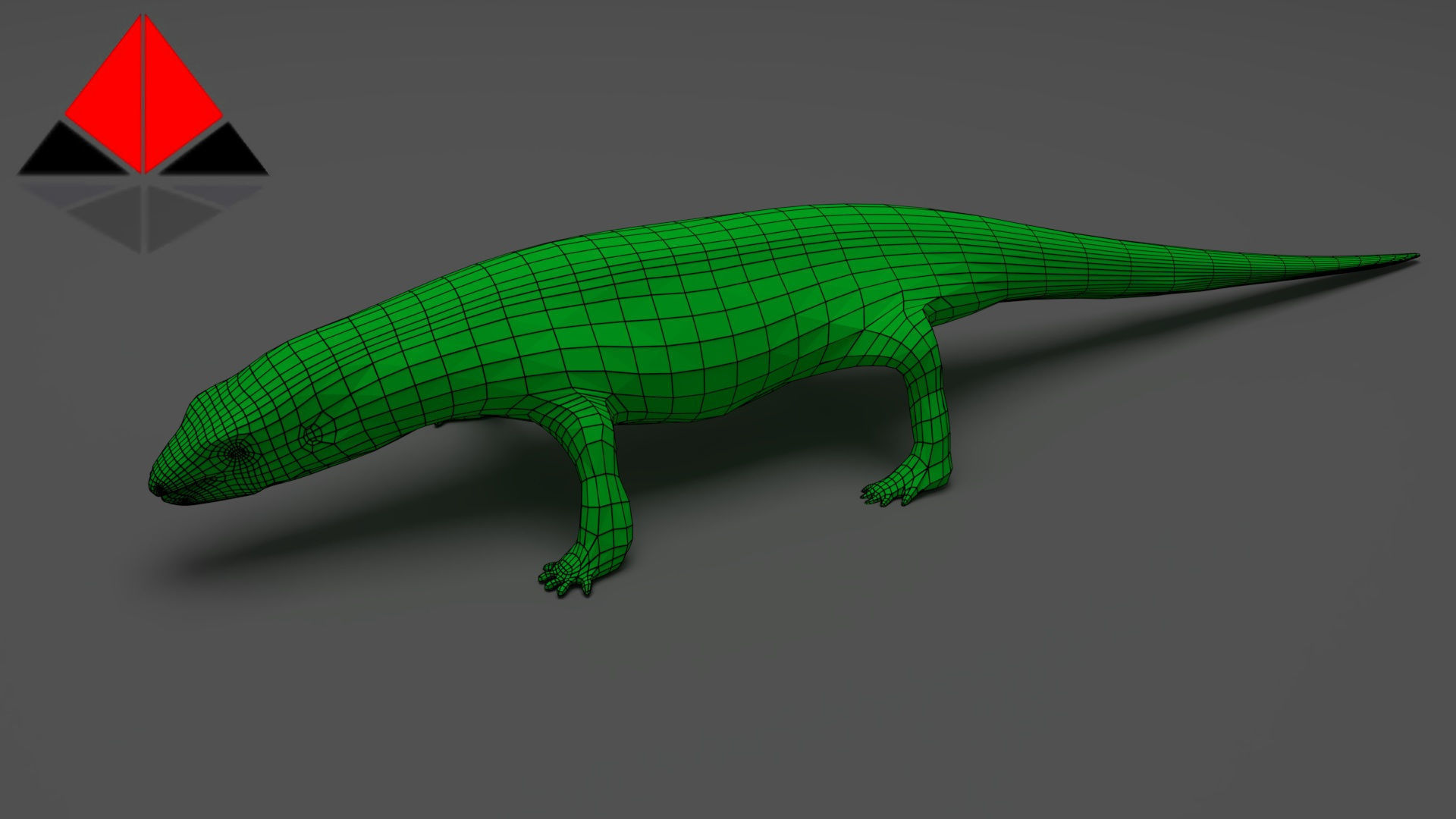 Low Poly Komodo Dragon Low-poly 3D model_13