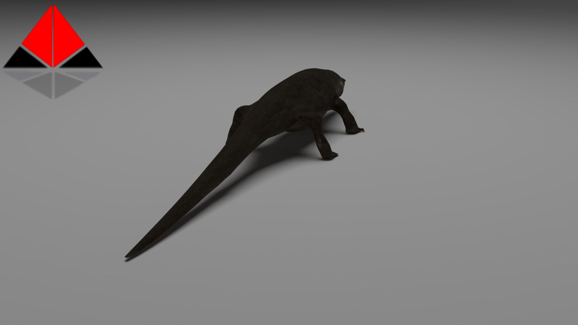 Low Poly Komodo Dragon Low-poly 3D model_6