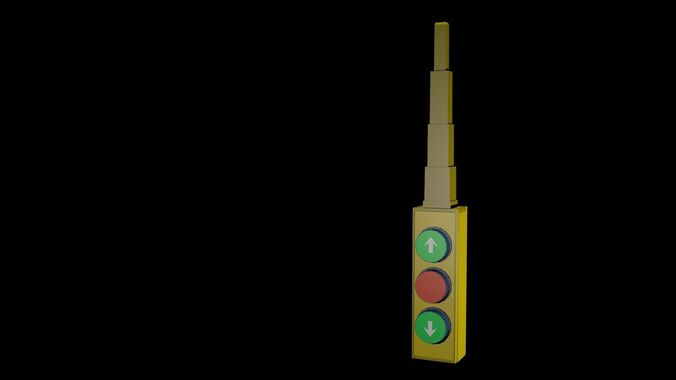 Low poly remote on  buttons 1 Low-poly 3D model