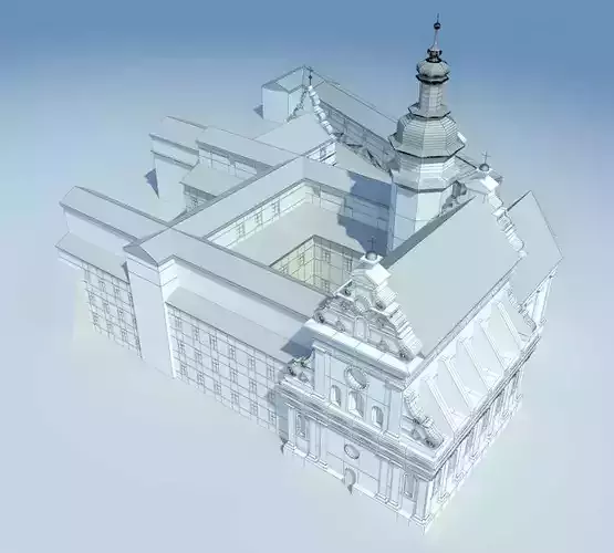 St Bernard Bernardynski Church Free 3D model