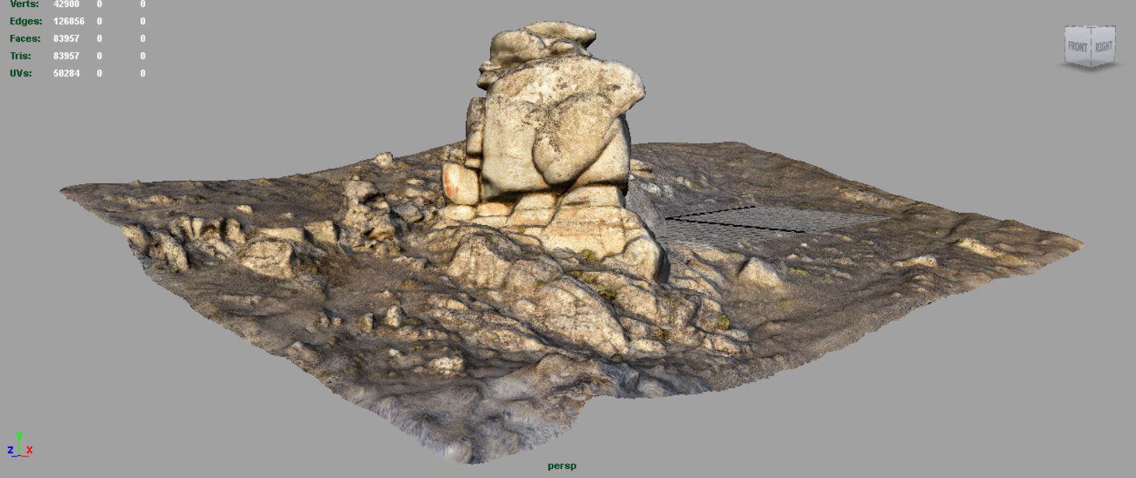 Big Rocks Collection Pack Low-poly 3D model_43