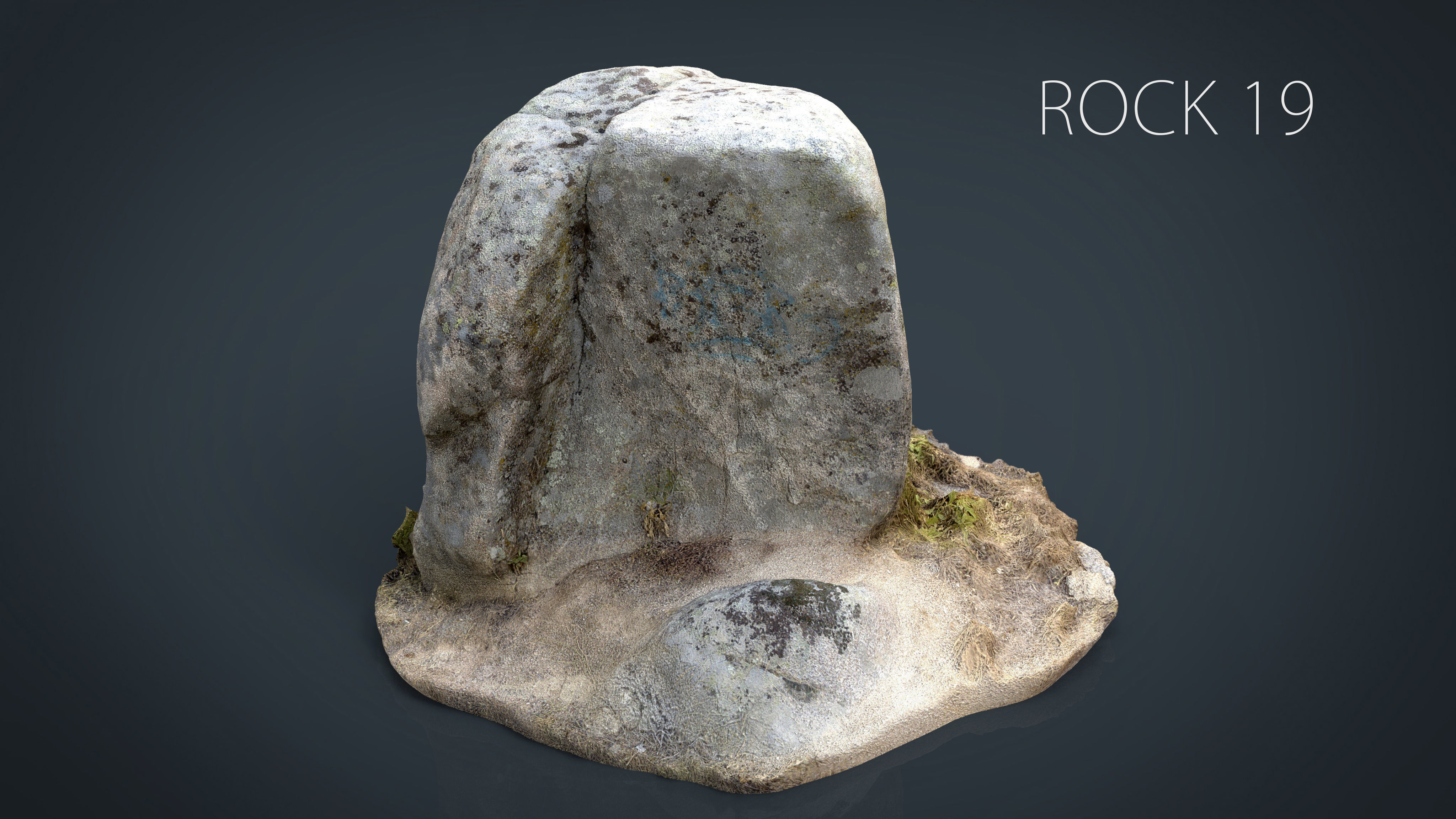 Big Rocks Collection Pack Low-poly 3D model_6